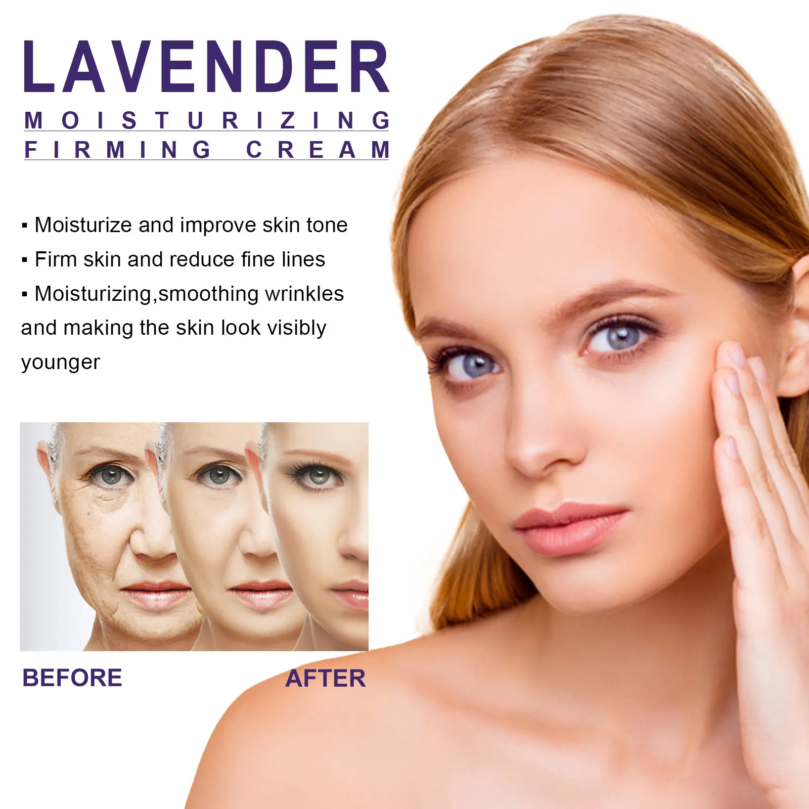 Lavender Firming Cream for Fine Lines & Hydration - West&Month 7 lavender cream moisturize firm reduce lines West Month 282 4661