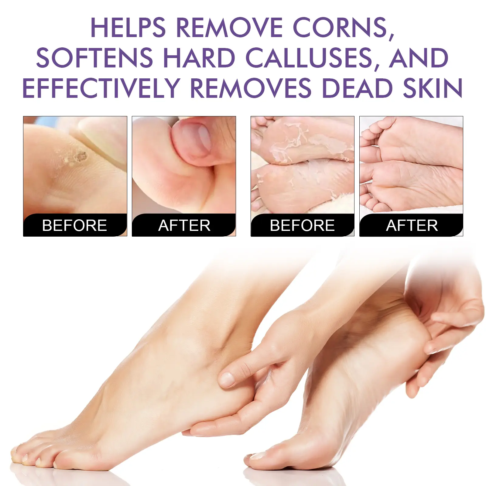 Lavender Foot Mask - Moisturizing Anti-Cracking Care - West&Month 6 lavender peel mask moisturize foot clean keratin West Month 288 4742