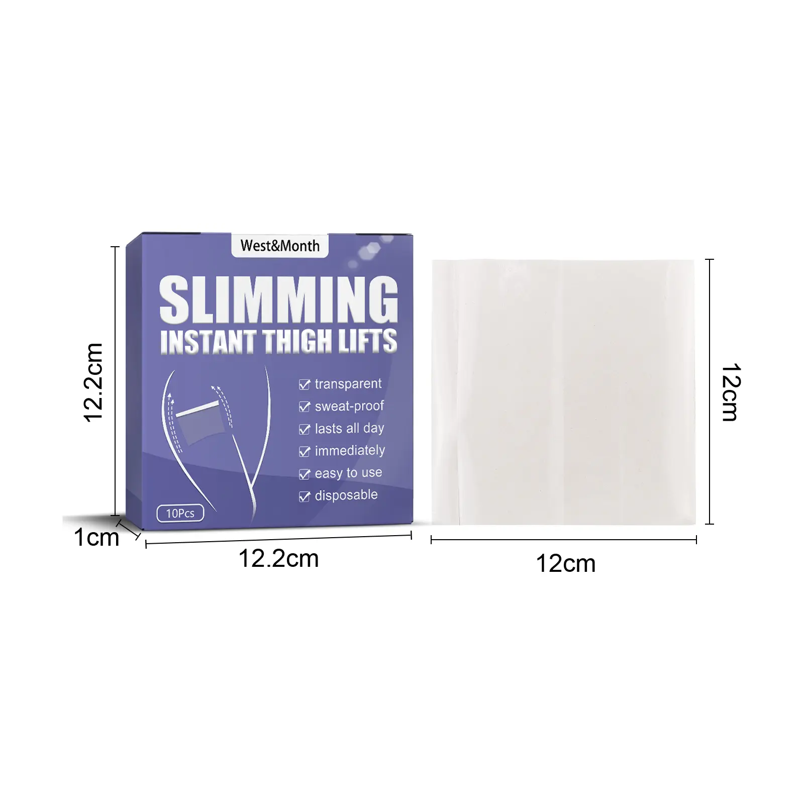 Leg Lift Patch for Thigh Smoothing and Firming - West&Month 1 leg lift patch moisturizing natural skin West Month 049 1721