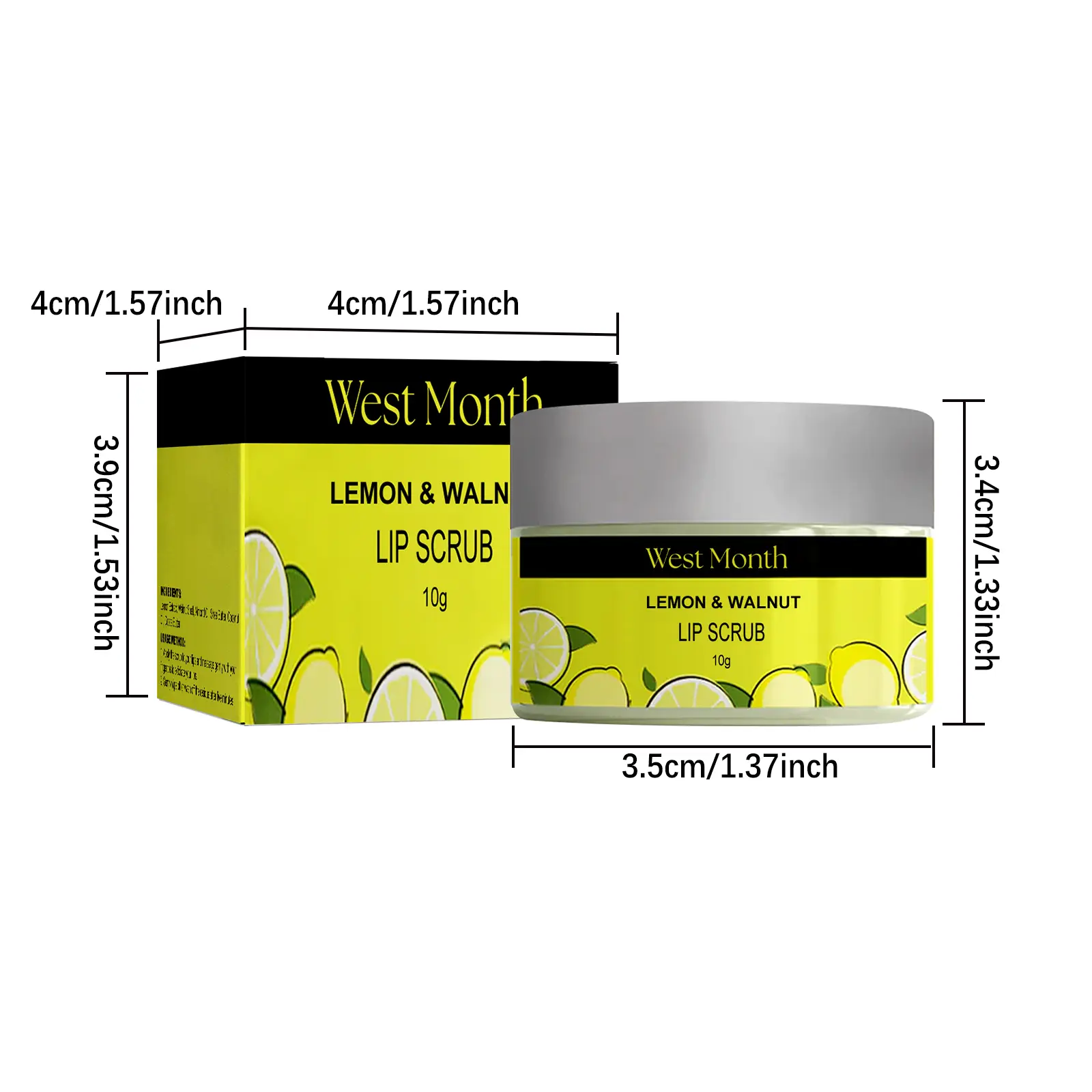 Lip Scrub to Exfoliate Dead Skin & Hydrate Lips - West&Month 1 lip scrub fade lines repair dead skin West Month 338 5385