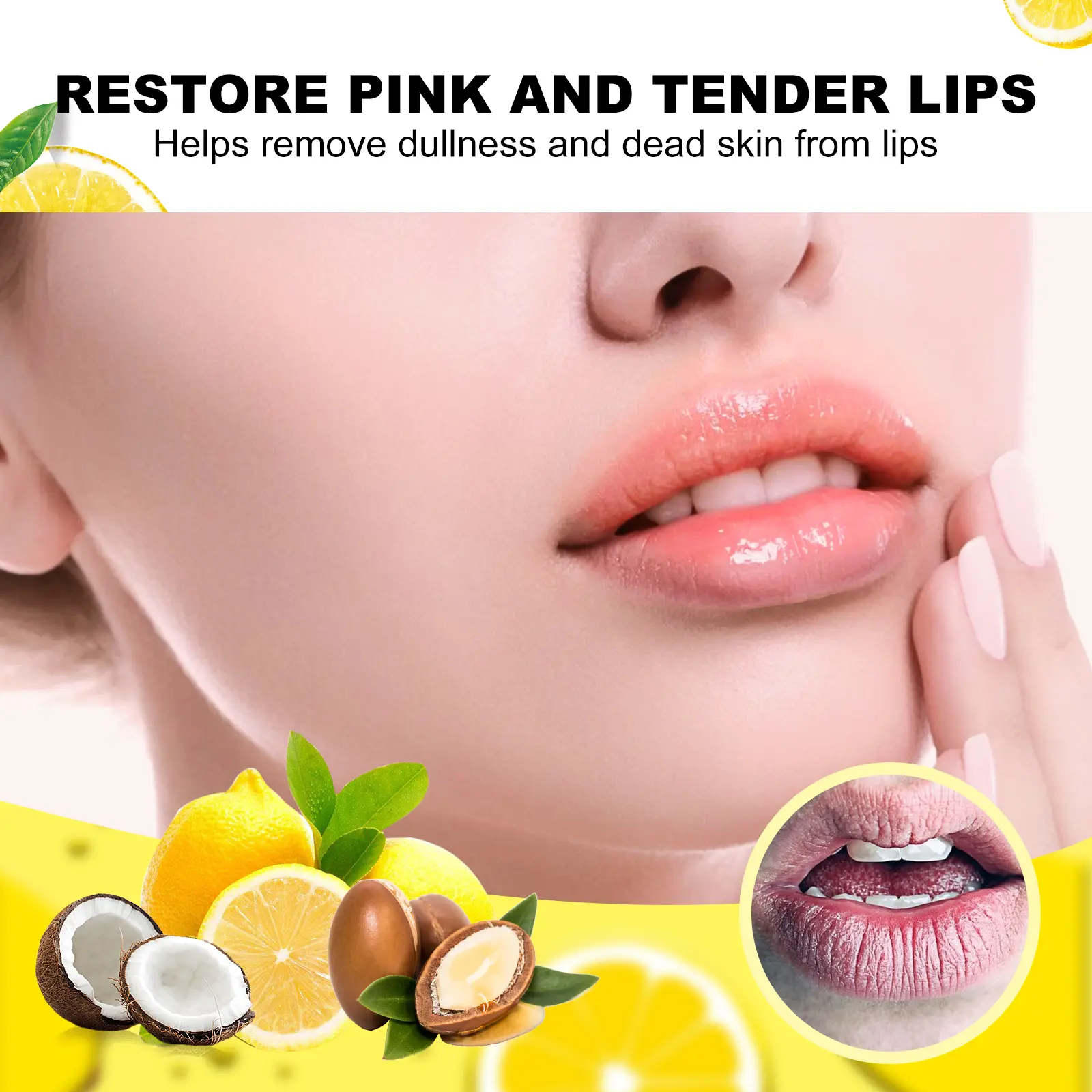 Lip Scrub to Exfoliate Dead Skin & Hydrate Lips - West&Month 3 lip scrub fade lines repair dead skin West Month 338 5387