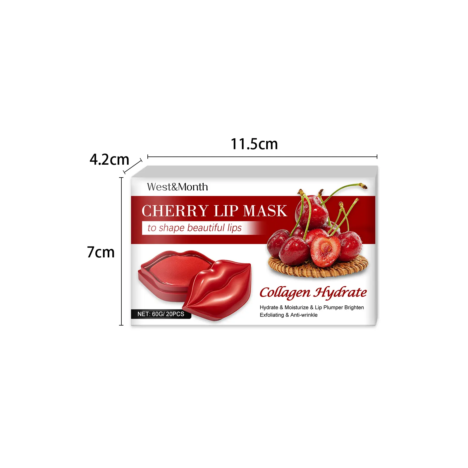 Hydrating Lip Sleeping Mask for Soft Lips & Contour Care - West&Month 1 lip sleeping mask moist hydrate fade lines West Month 405 6313
