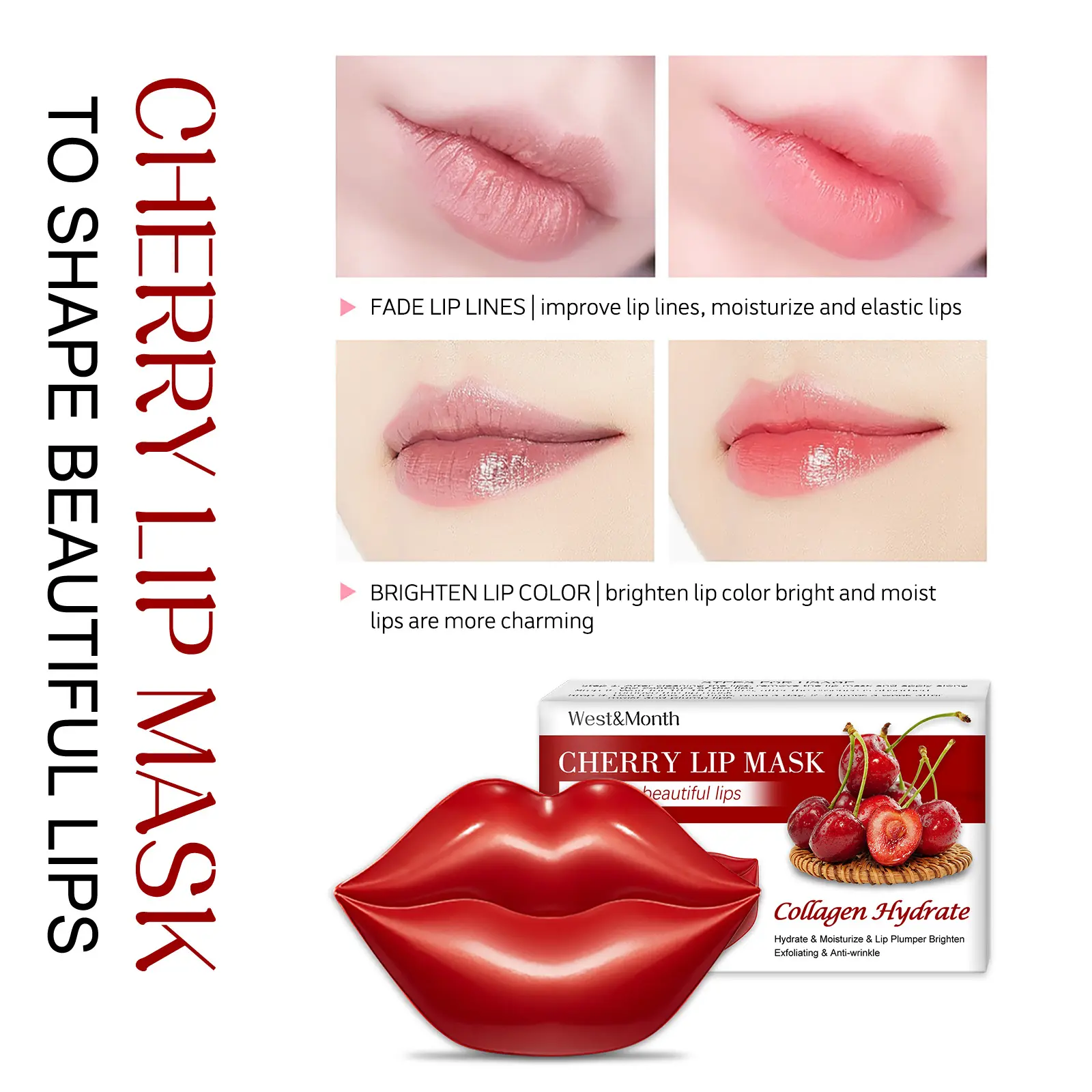 Hydrating Lip Sleeping Mask for Soft Lips & Contour Care - West&Month 5 lip sleeping mask moist hydrate fade lines West Month 405 6316