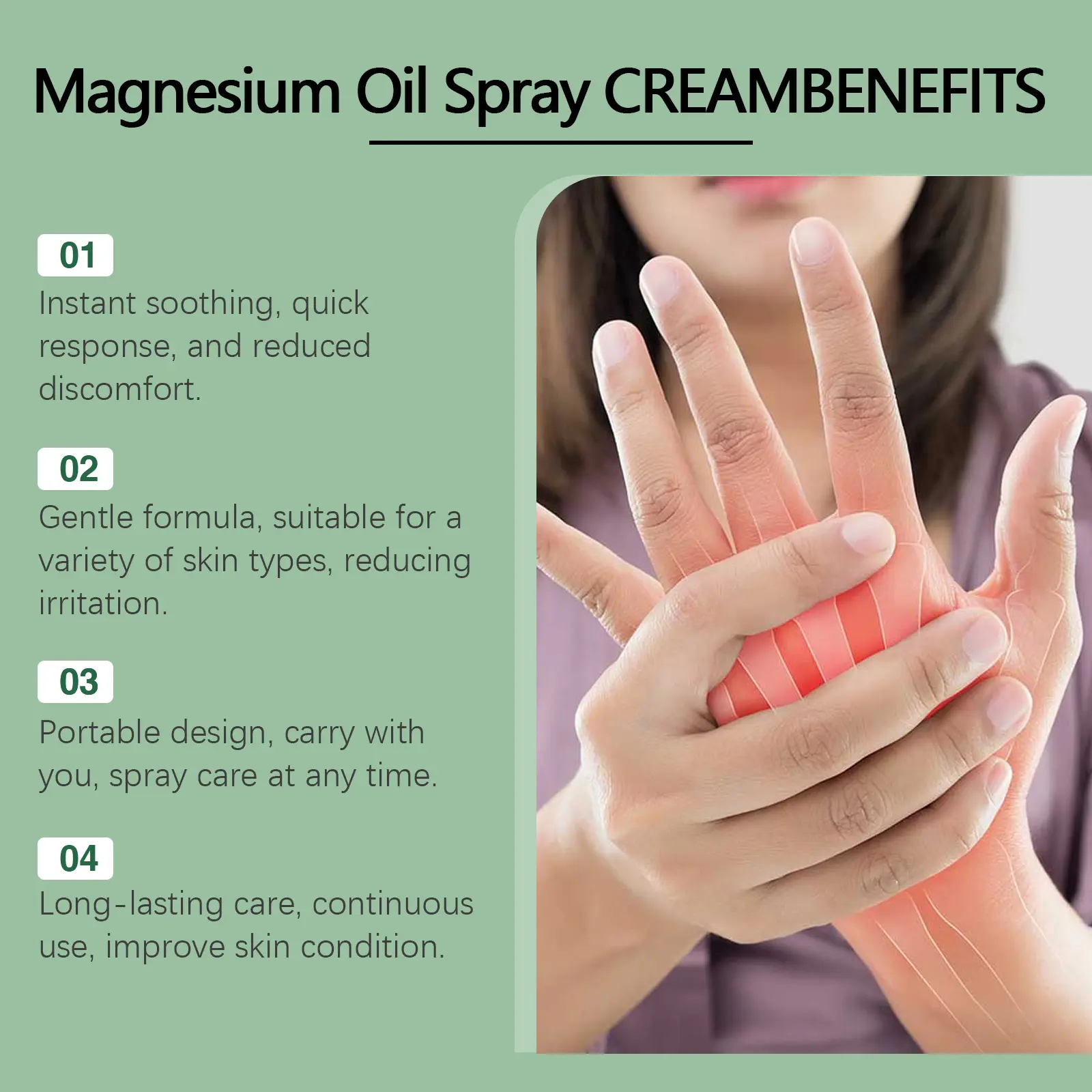 Magnesium Oil Spray for Joint and Muscle Support - West Month 6 magnesium oil spray massage joint care West Month 449 6918