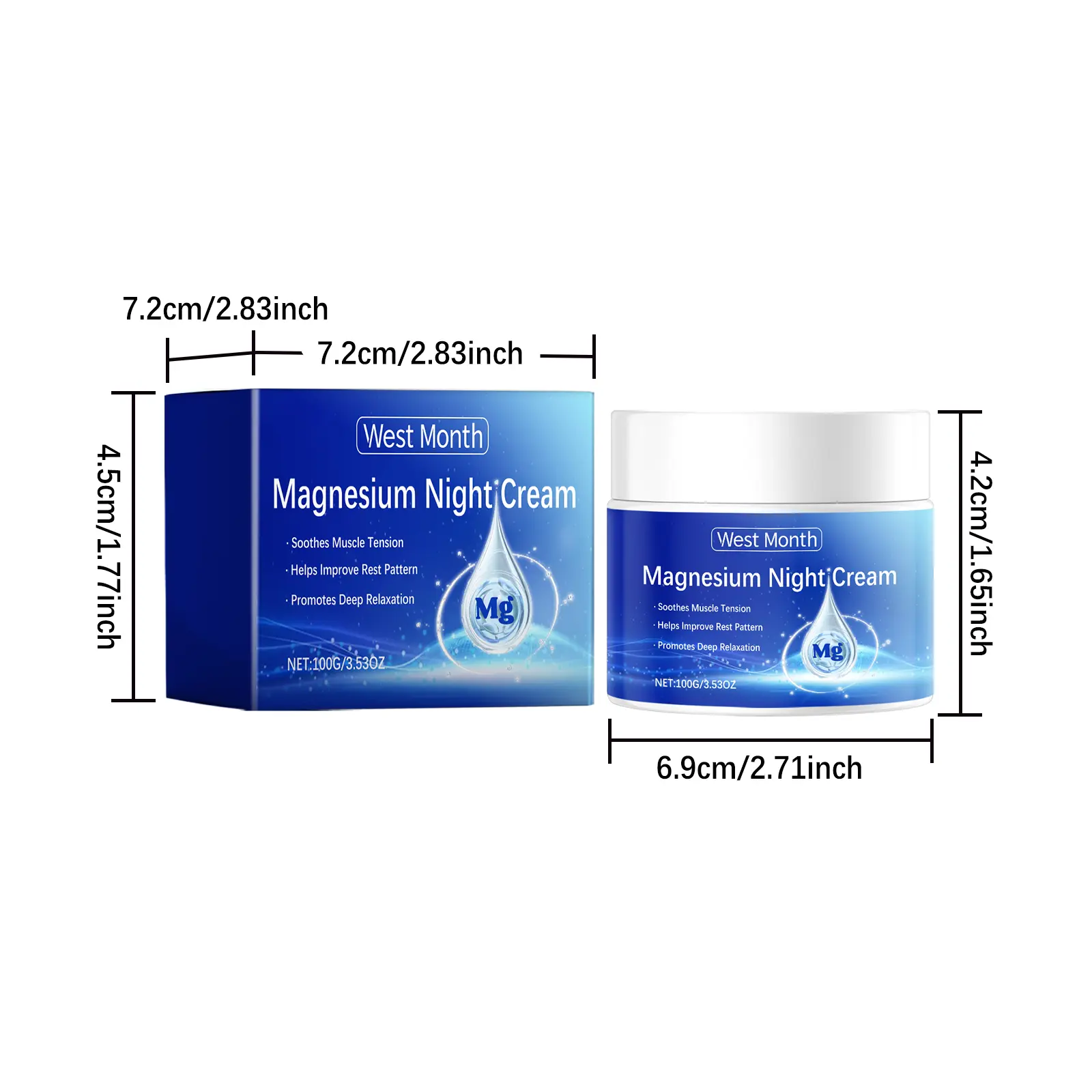 Magnesium Sleep Cream for Nighttime Body Care - West Month 1 magnesium sleep cream improve soothe discomfort West Month 203 3645