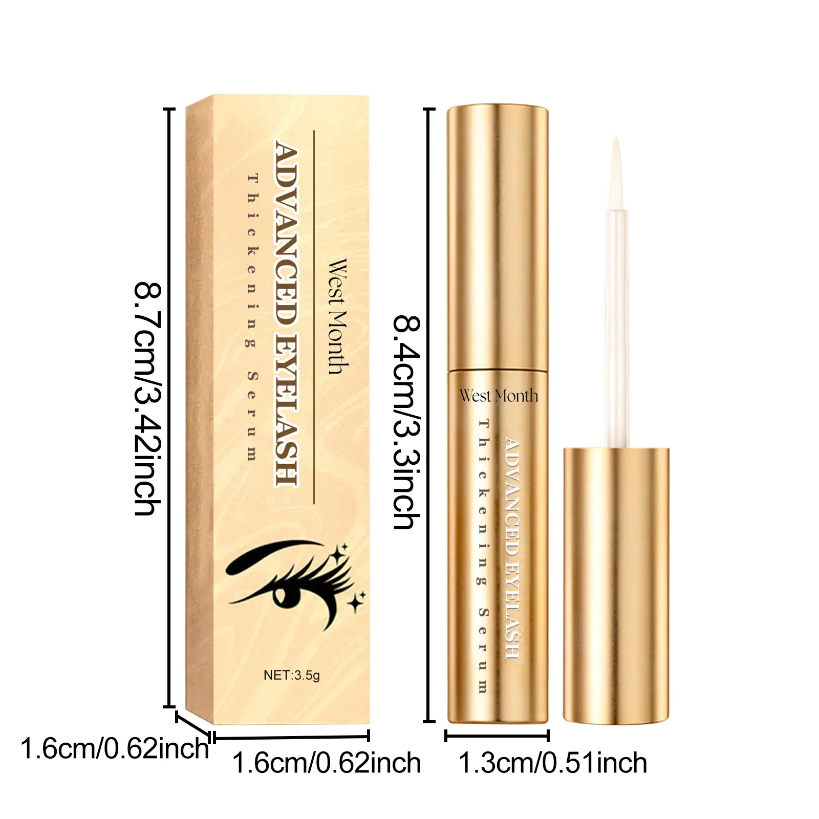 Volumizing Lengthening Mascara Waterproof & Long-Lasting by West&Month 1 mascara thick moisturize long black voluminous West Month 138 2836