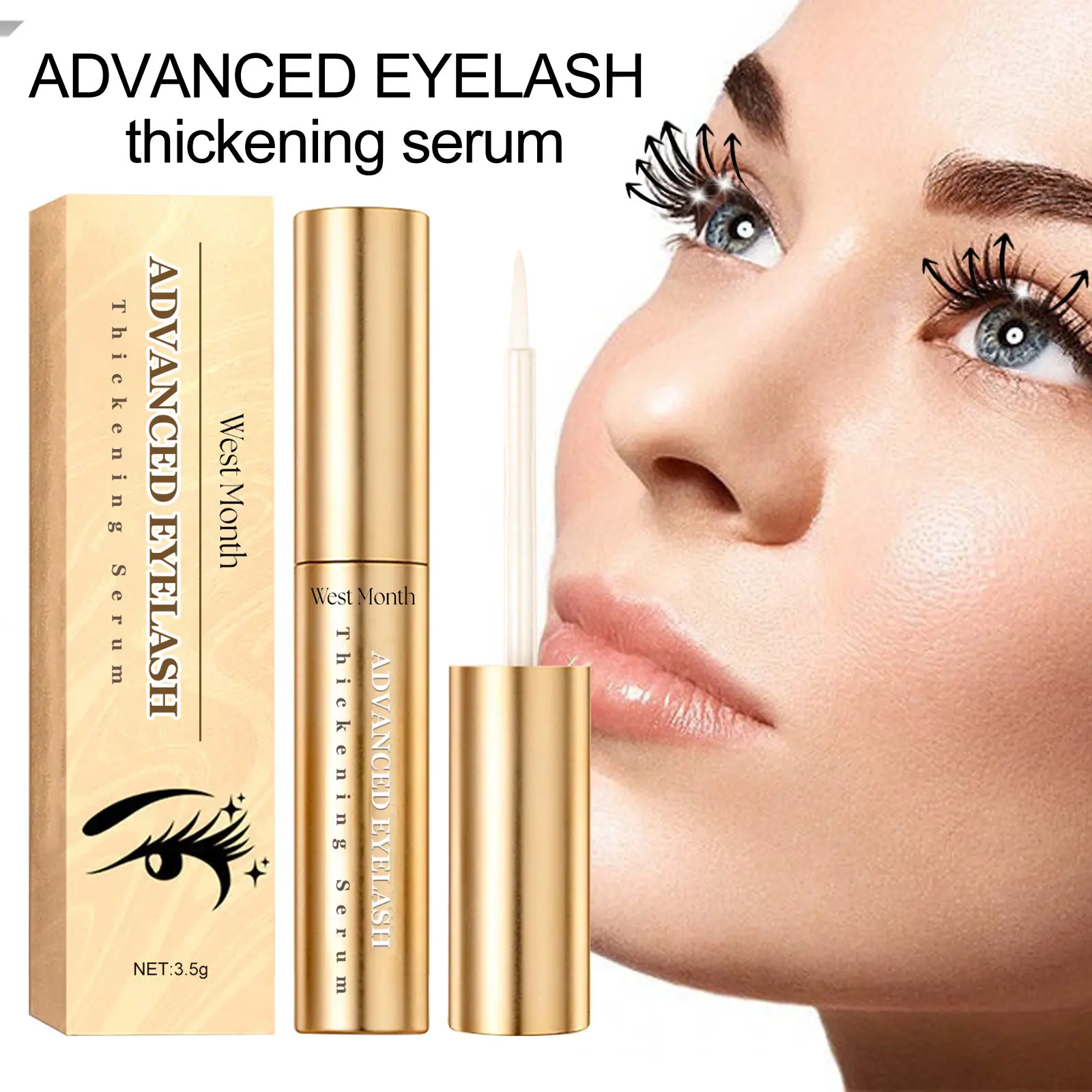 Volumizing Lengthening Mascara Waterproof & Long-Lasting by West&Month 2 mascara thick moisturize long black voluminous West Month 138 2837