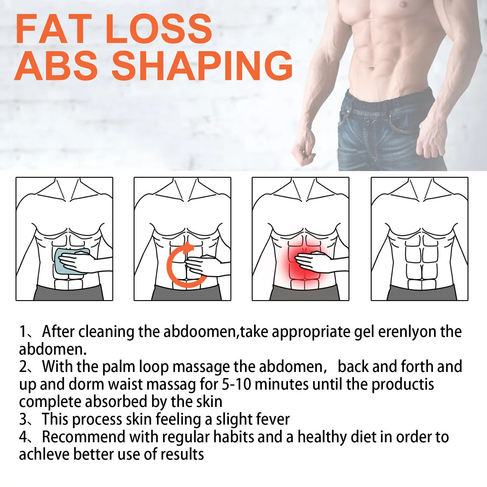 Abdominal Firming Cream for Men's Fitness and Toning - West&Month 4 men's abdominal cream build muscle tighten fitness West Month 639 9267