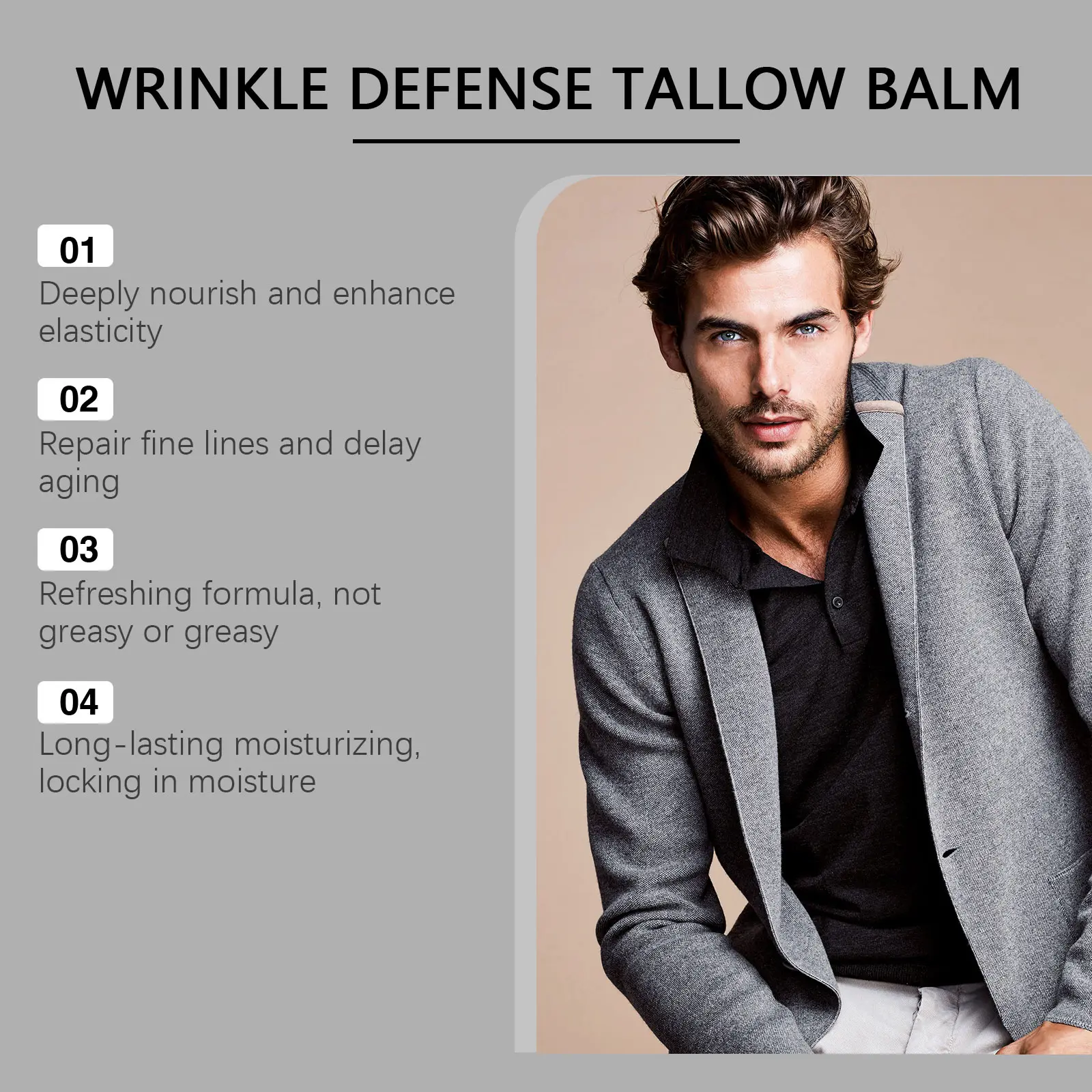 Men's Facial Butter Moisturizing Cream with Collagen & Niacinamide - West&Month 5 men's facial butter moisturize nourish West Month 246 4221