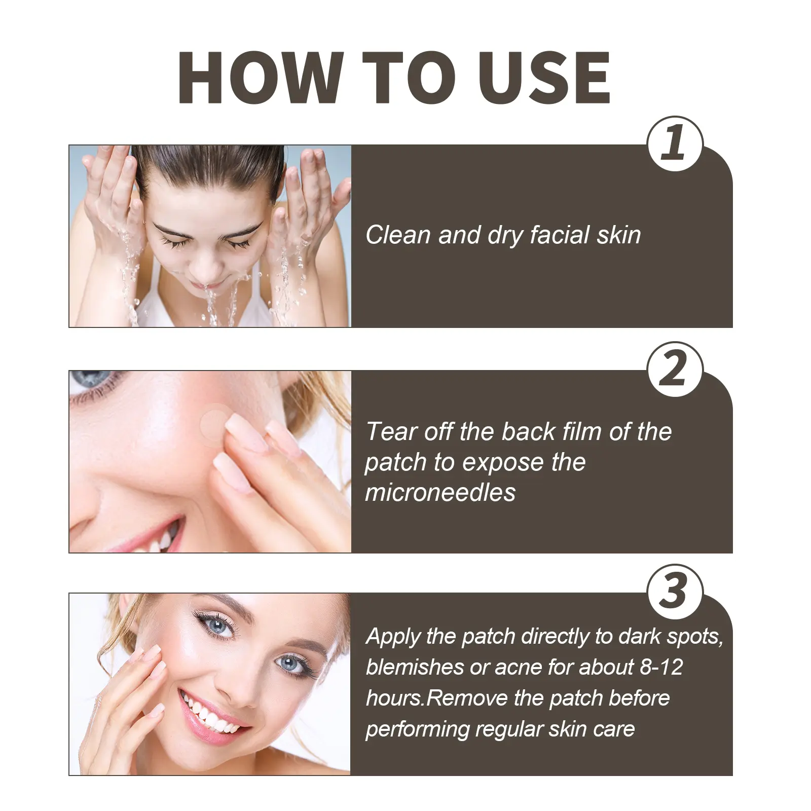 Vitamin C Microneedle Patch for Dark Spots & Acne | West&Month 4 micro needle vita c spot eraser patch West Month 038 1586