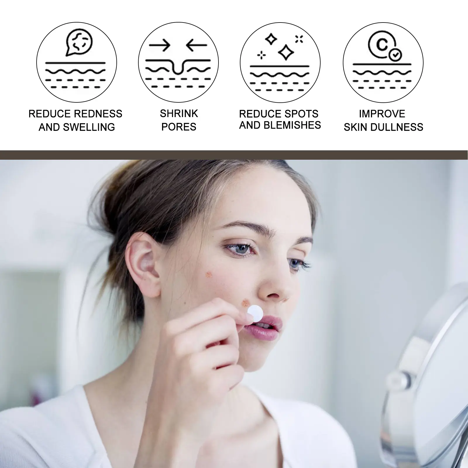 Vitamin C Microneedle Patch for Dark Spots & Acne | West&Month 8 micro needle vita c spot eraser patch West Month 038 1590