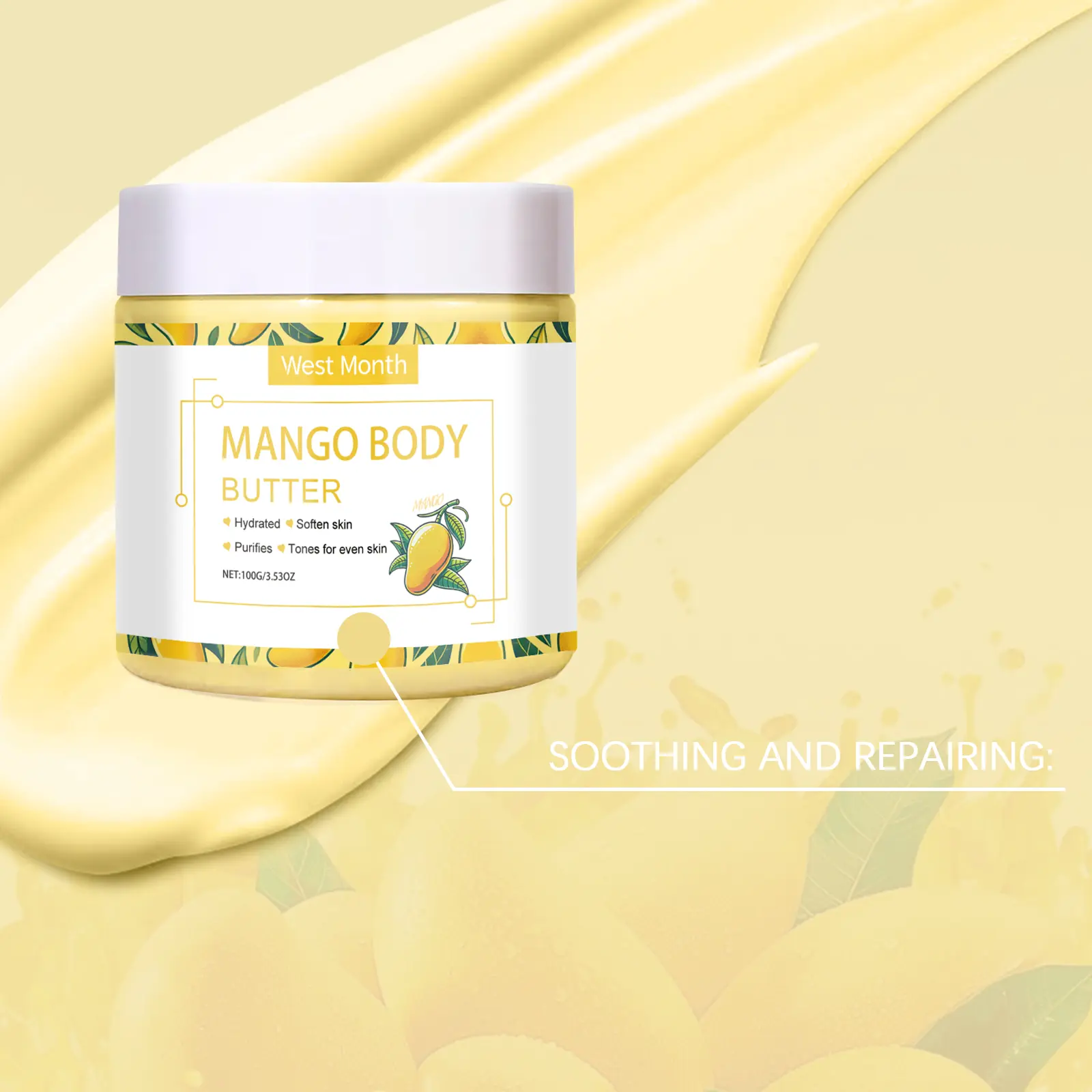 Moisturizing Body Cream for Rough Dull Skin with Shea Butter - West&Month 6 moisturizing body cream restore rough dull skin West Month 145 2917