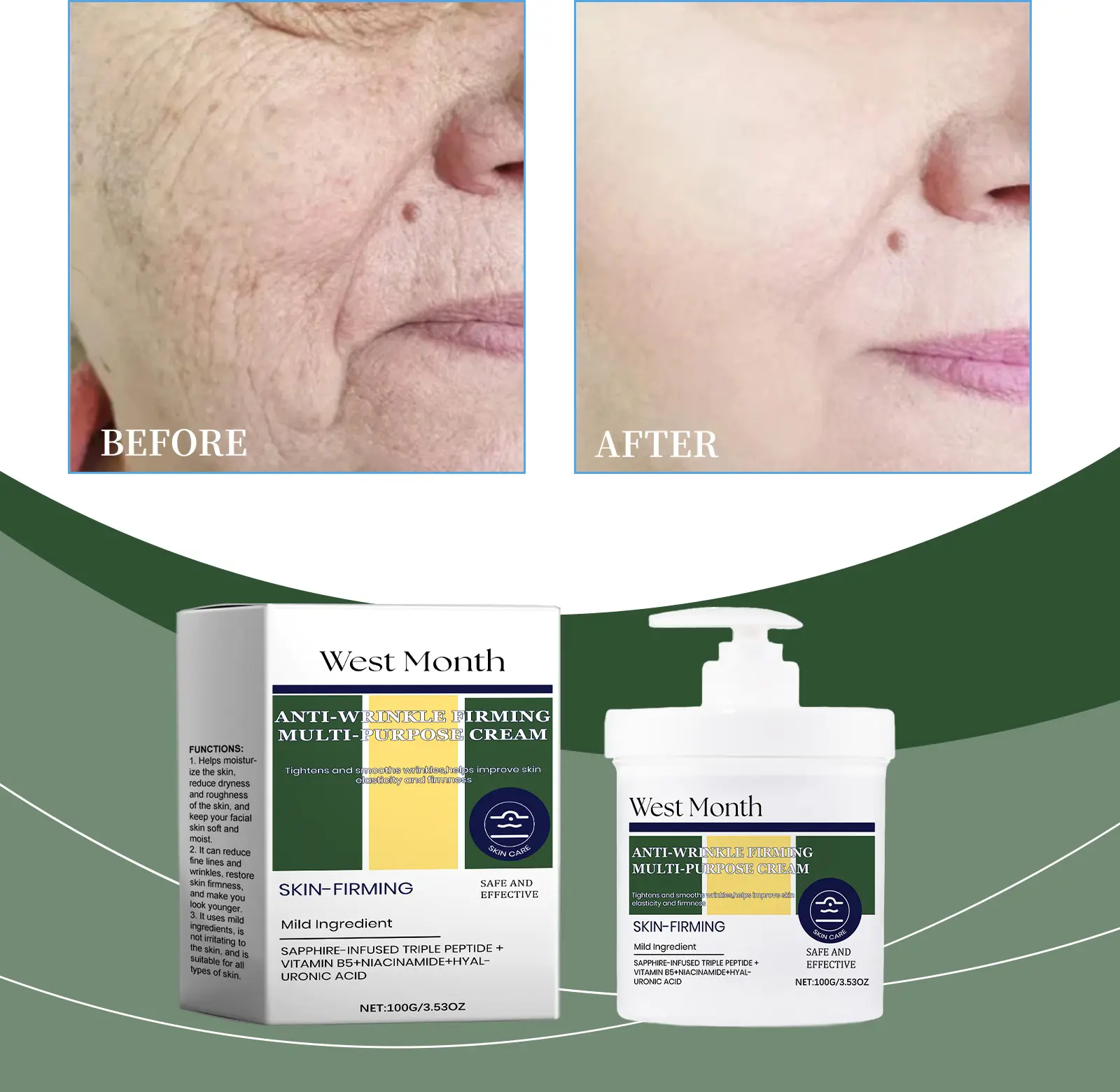 Moisturizing Facial Cream Hydrating & Nourishing Care West&Month 2 moisturizing care cream hydrate nourish gentle West Month 485 7433