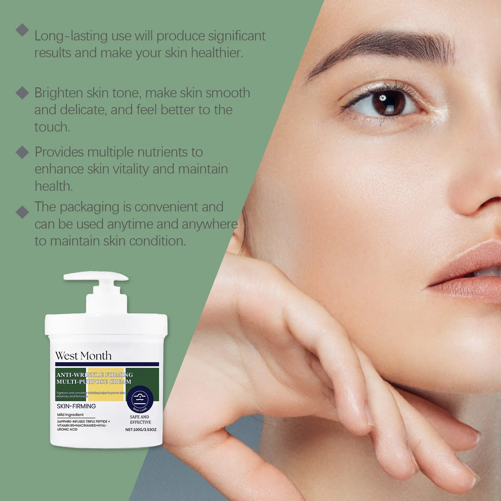 Moisturizing Facial Cream Hydrating & Nourishing Care West&Month 8 moisturizing care cream hydrate nourish gentle West Month 485 7437