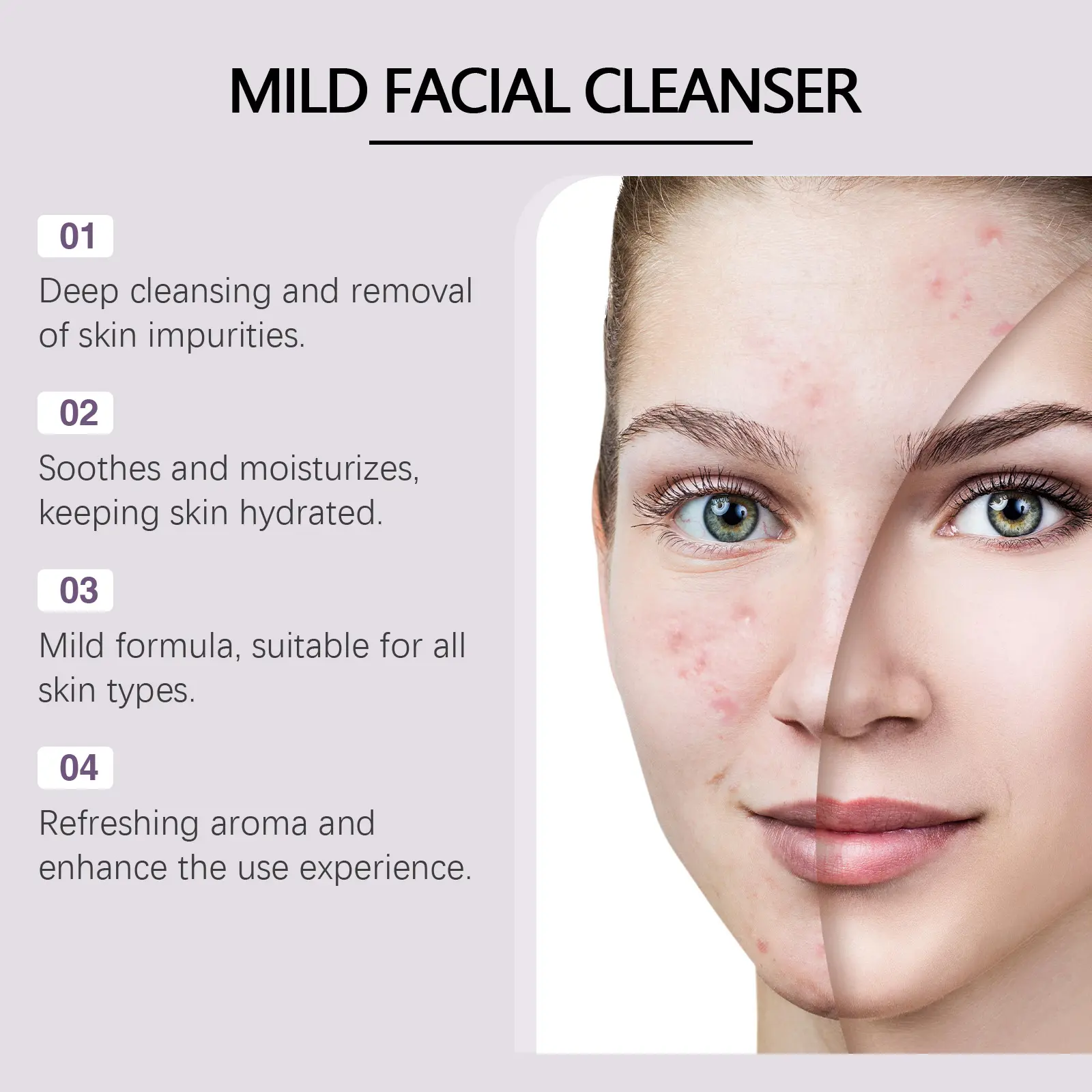 Moisturizing Face Cleanser for Pores & Oil Balance - West&Month 5 moisturizing cleanser clean pores balance nourish West Month 613 8993