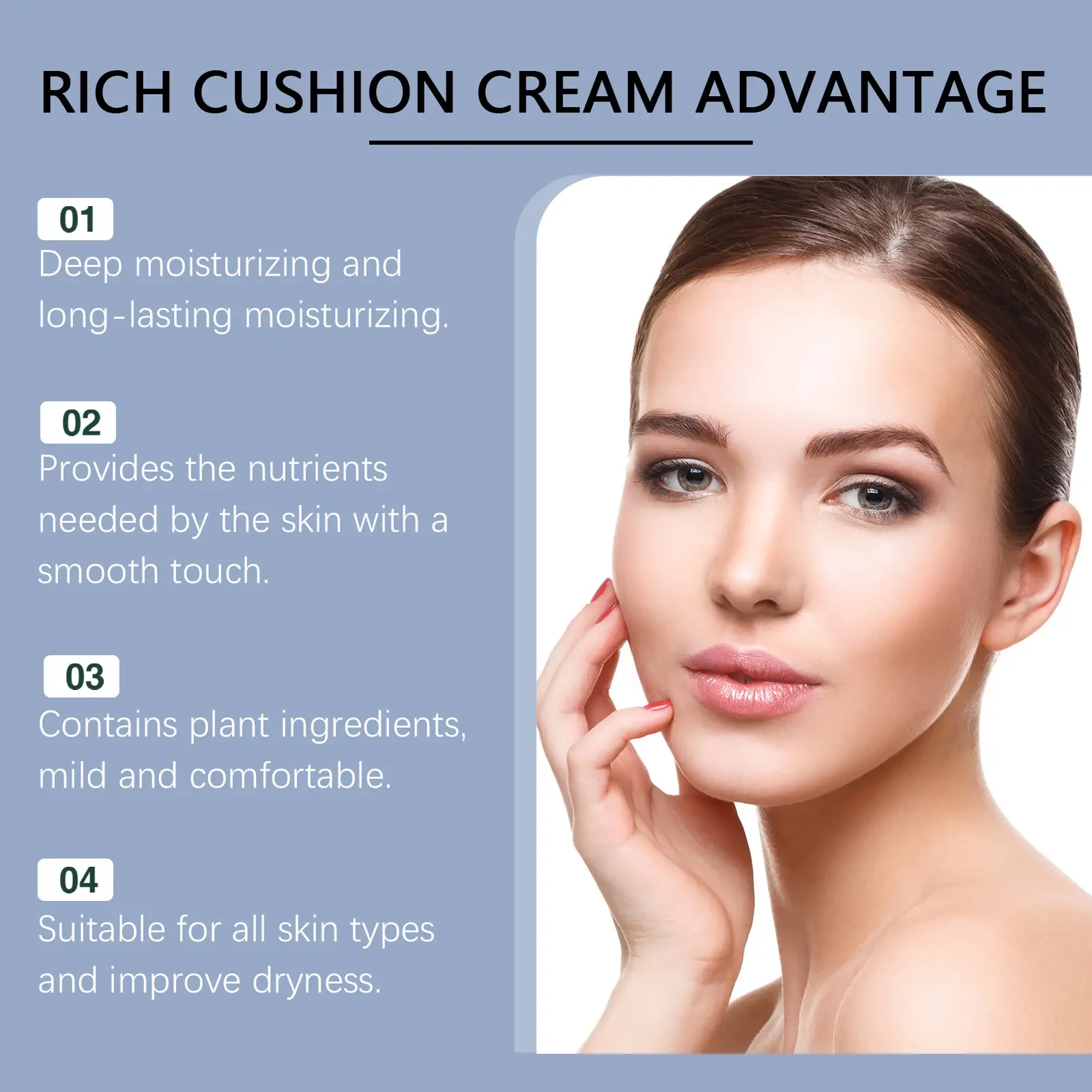 Face Moisturizing Cream with Almond Oil & Aloe Vera - West&Month 5 moisturizing cream enrich facial radiant West Month 594 8799