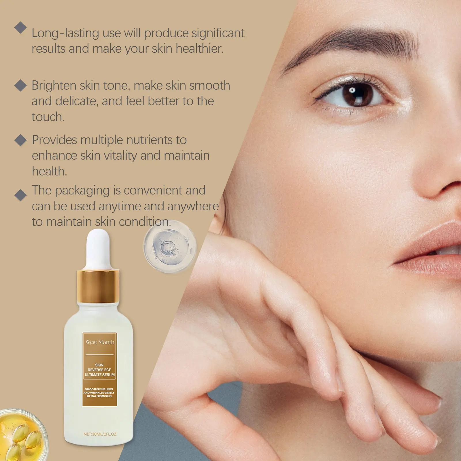 Moisturizing Firming Essence for Hydrating & Brightening - West&Month 5 moisturizing essence firm hydrate brighten West Month 488 7479