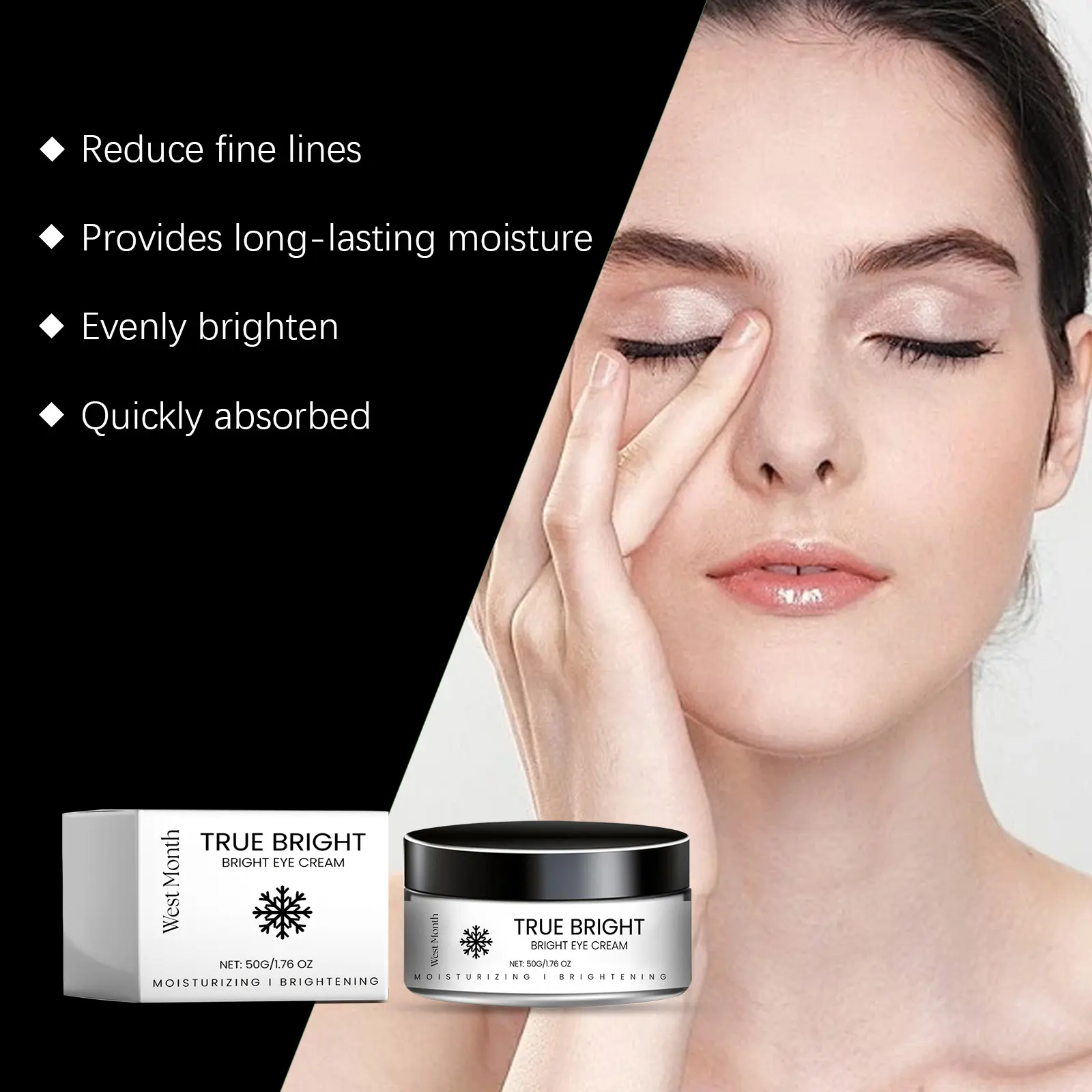 Moisturizing Eye Cream with Vitamin C for Brightening - West&Month 8 moisturizing eye cream gentle delicate daily West Month 467 7177