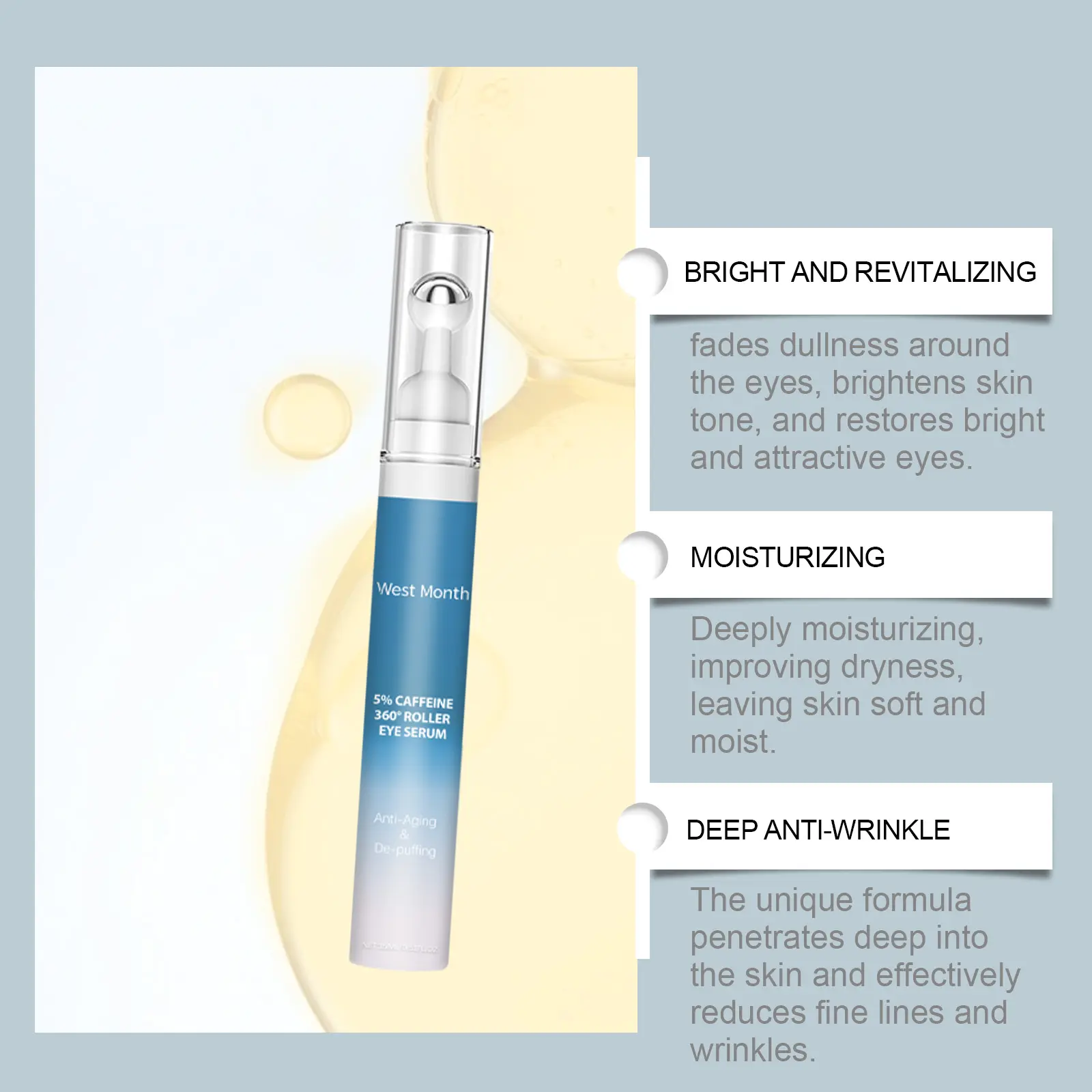 Moisturizing Eye Cream for Skin Lines and Glossy Skin - West 8 moisturizing eye cream moisturize lines gloss West Month 110 2504