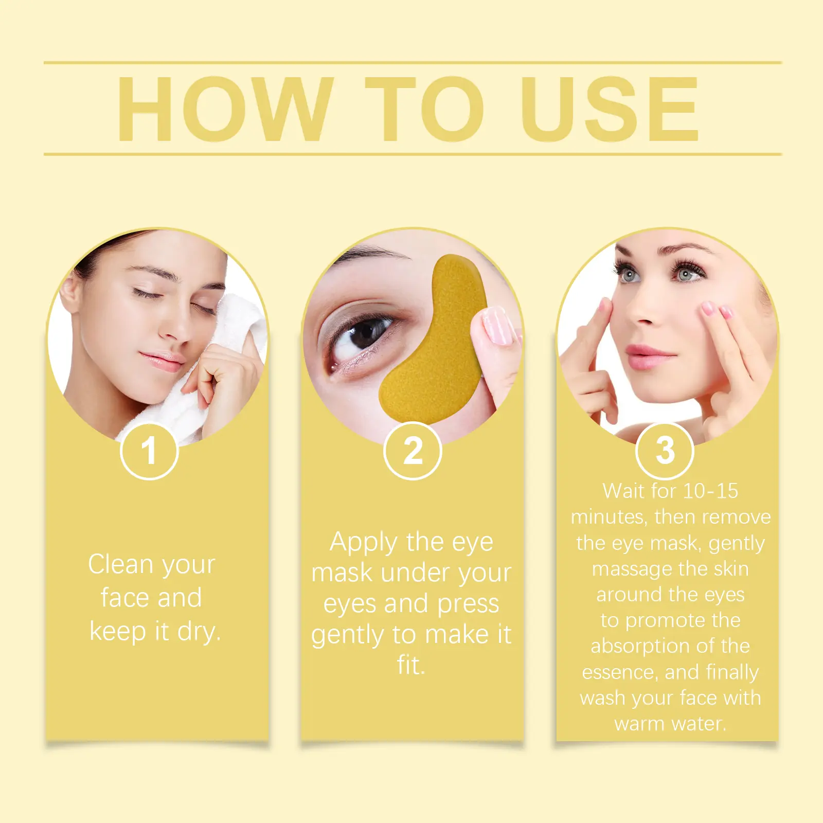 Moisturizing Firming Eye Mask with Hyaluronic Acid - West&Month 4 moisturizing eye mask nourish improve rejuvenate West Month 644 9328