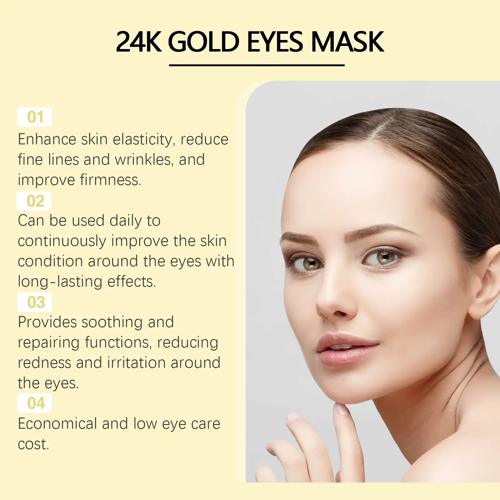 Moisturizing Firming Eye Mask with Hyaluronic Acid - West&Month 5 moisturizing eye mask nourish improve rejuvenate West Month 644 9331