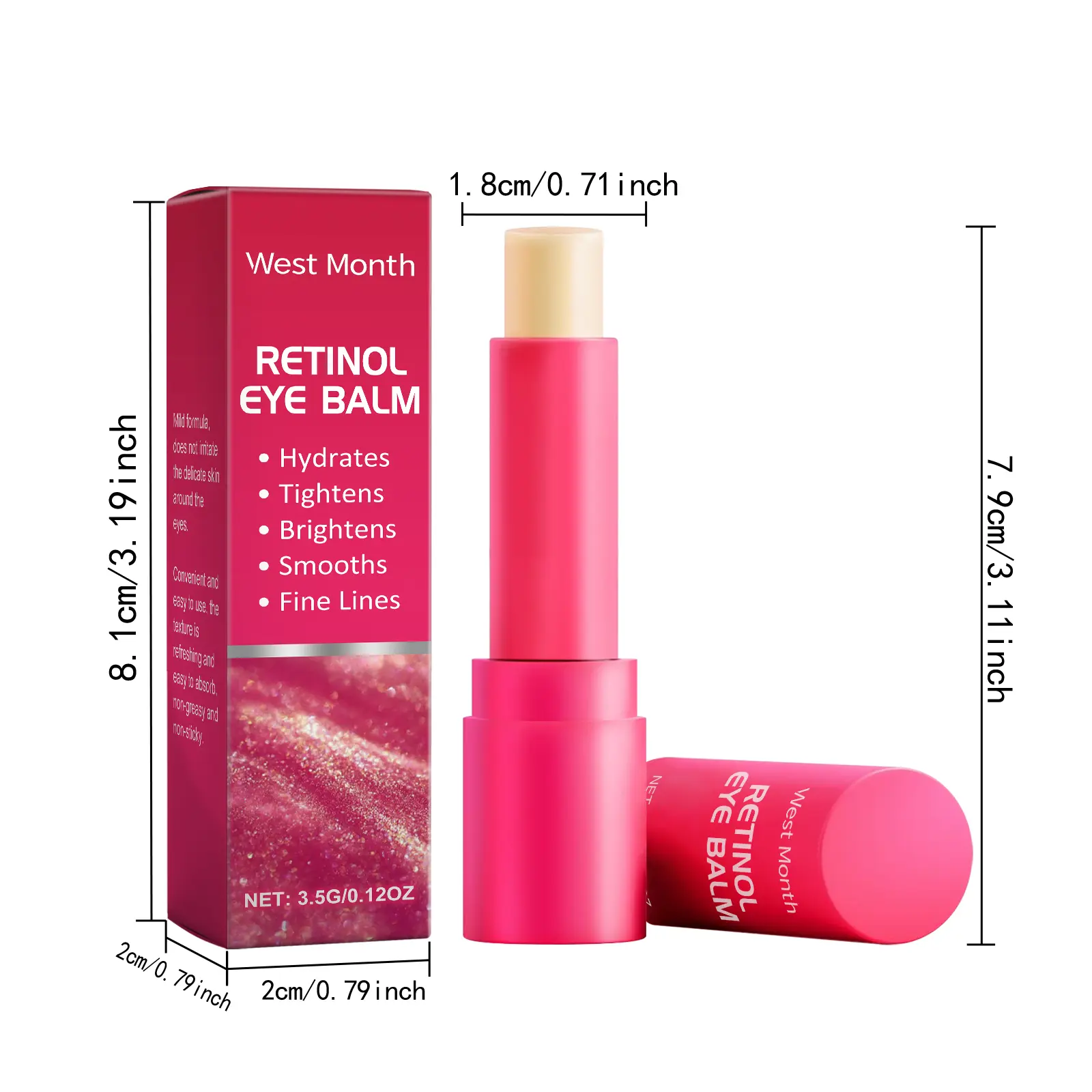 Moisturizing Eye Cream Stick for Hydration and Firming - West&Month 1 moisturizing eye stick moisturize firm West Month 564 8497