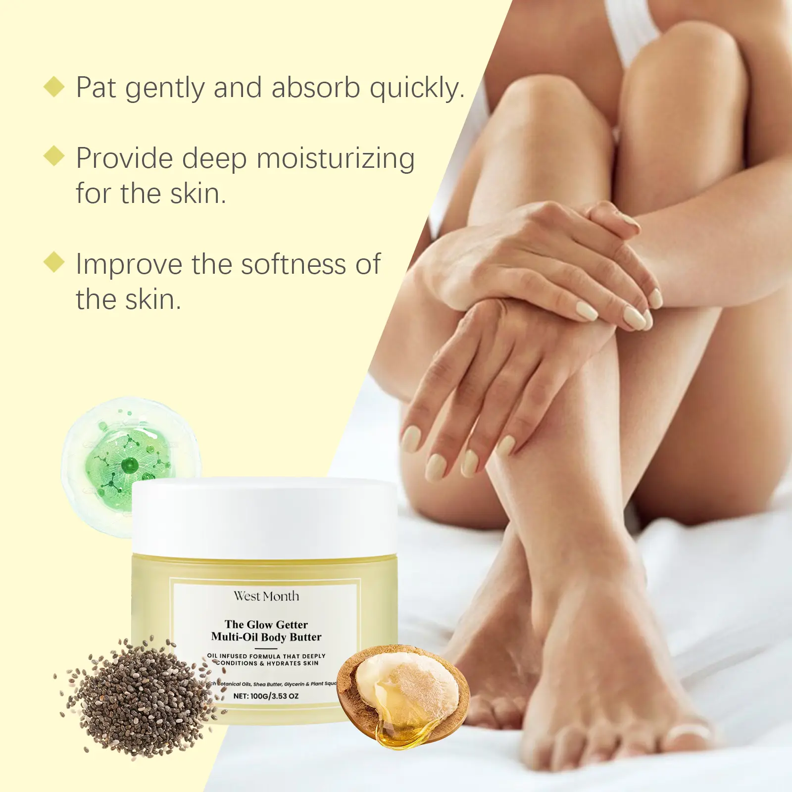 Moisturizing and Firming Body Moisturizer for Deep Hydration - West&Month 5 moisturizing firming body moisturizer West Month 056 1810