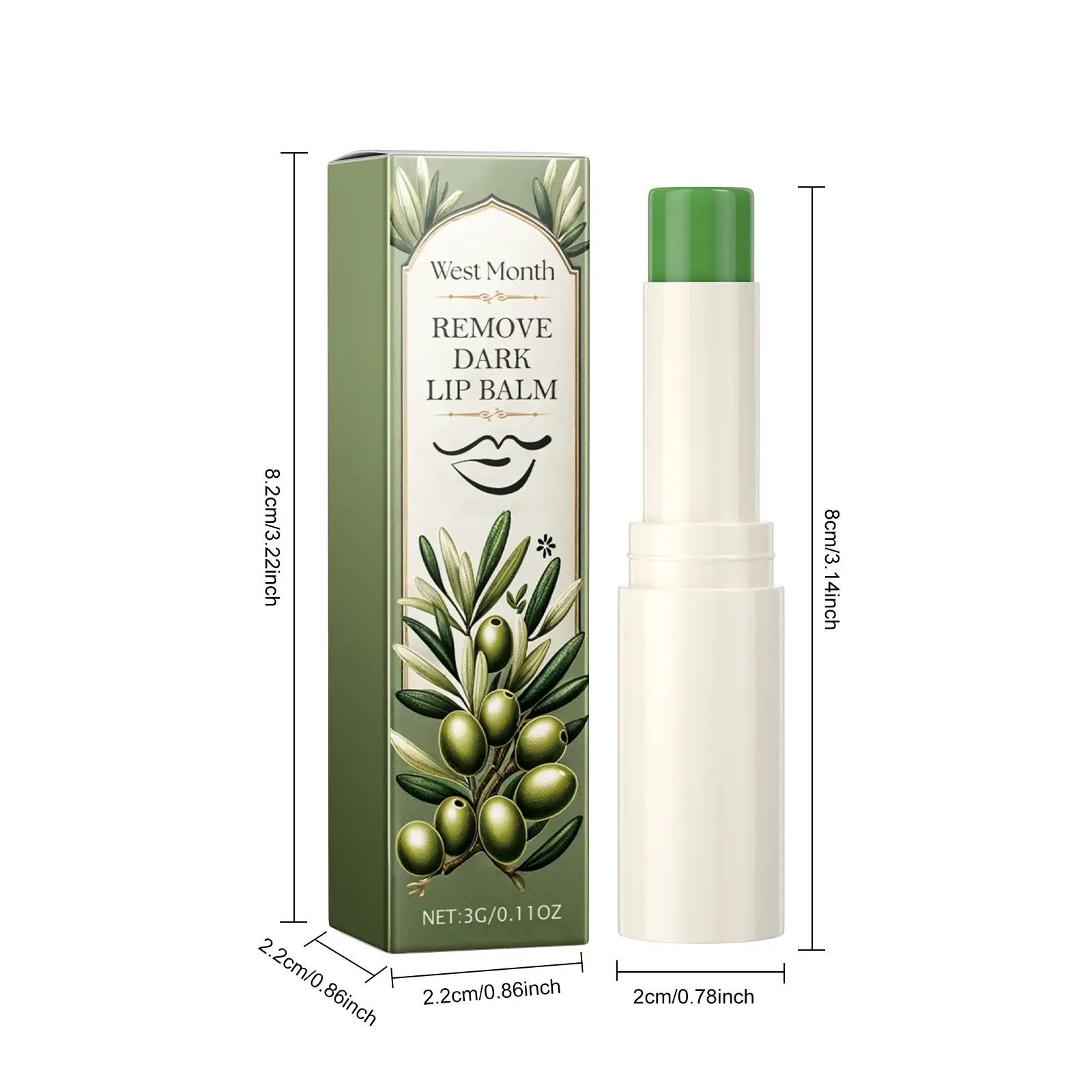 Moisturizing Lip Balm for Dry & Chapped Lips - West 1 moisturizing lip balm whiten lines moisturize West Month 361 5700