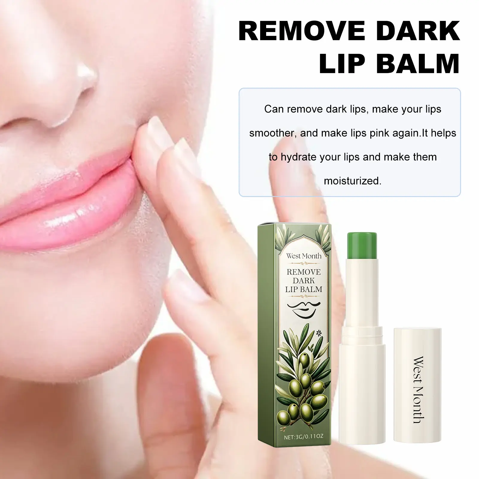 Moisturizing Lip Balm for Dry & Chapped Lips - West 8 moisturizing lip balm whiten lines moisturize West Month 361 5707