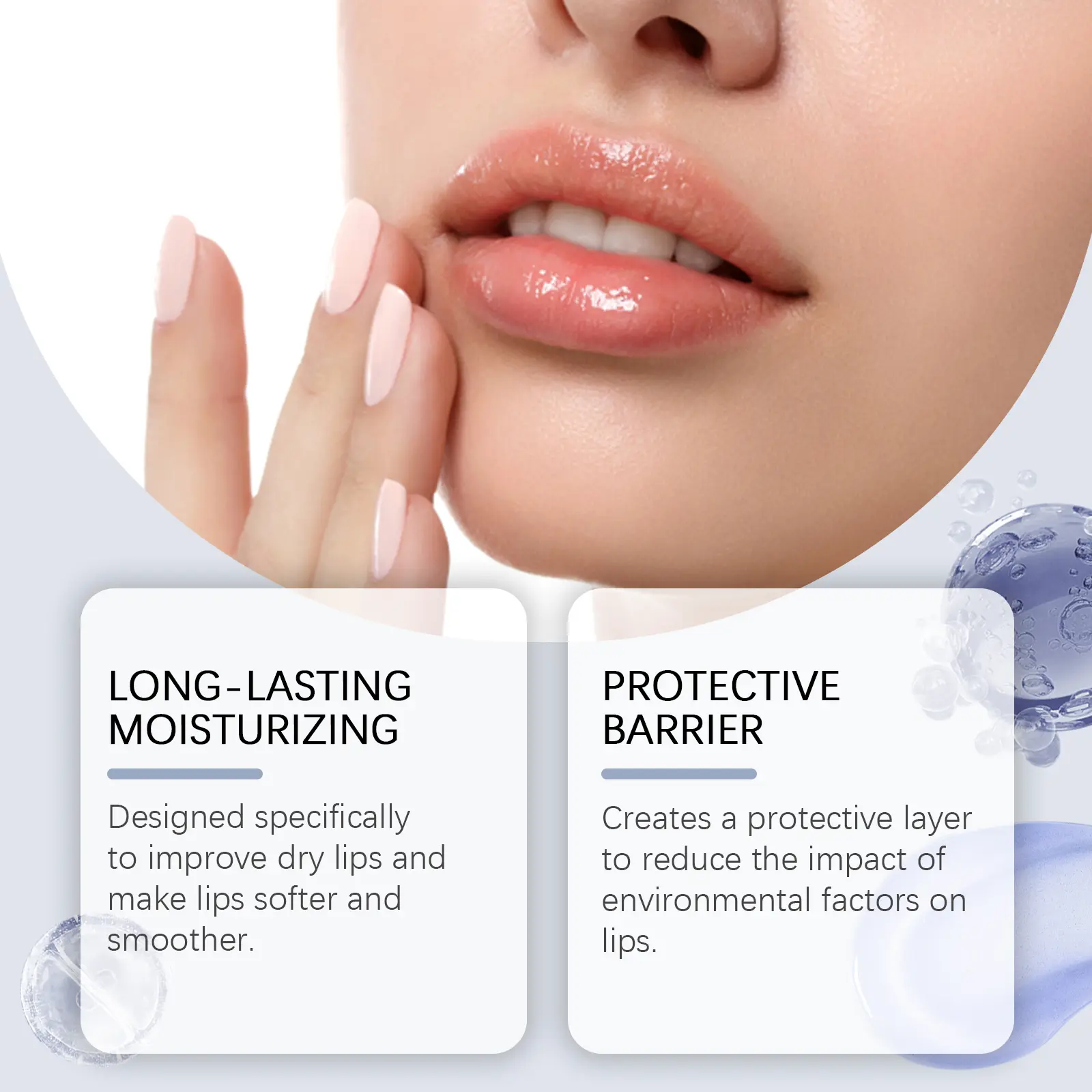 Blueberry Moisturizing Lip Mask for Hydration & Nourishment - West&Month 7 moisturizing lip mask clean repair nourish West Month 605 8900