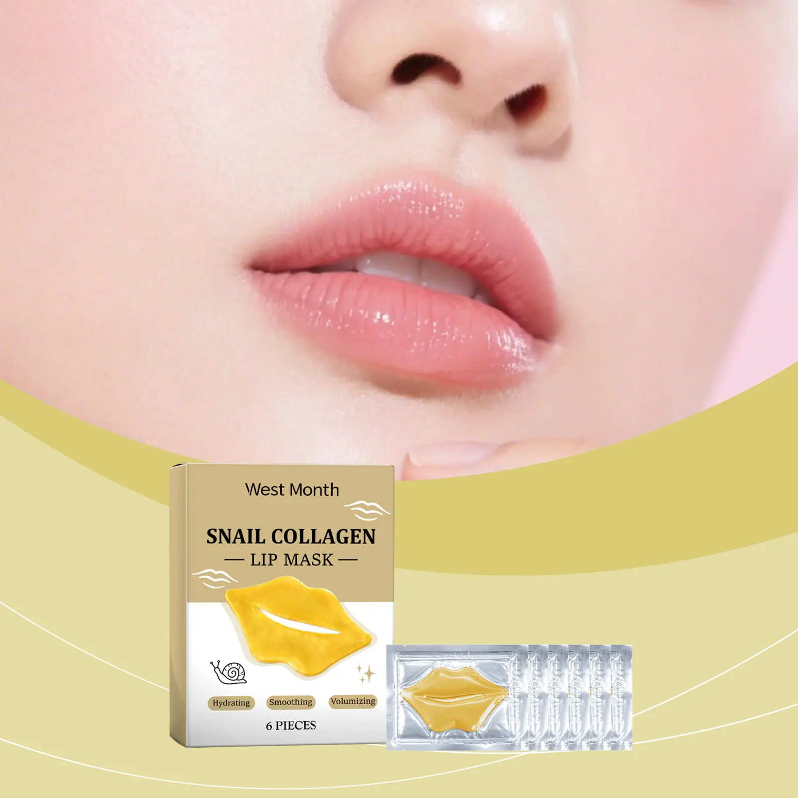 Moisturizing Plumping Lip Mask for Soft & Smooth Lips - West Month 2 moisturizing lip mask nourish soft daily West Month 814 11282