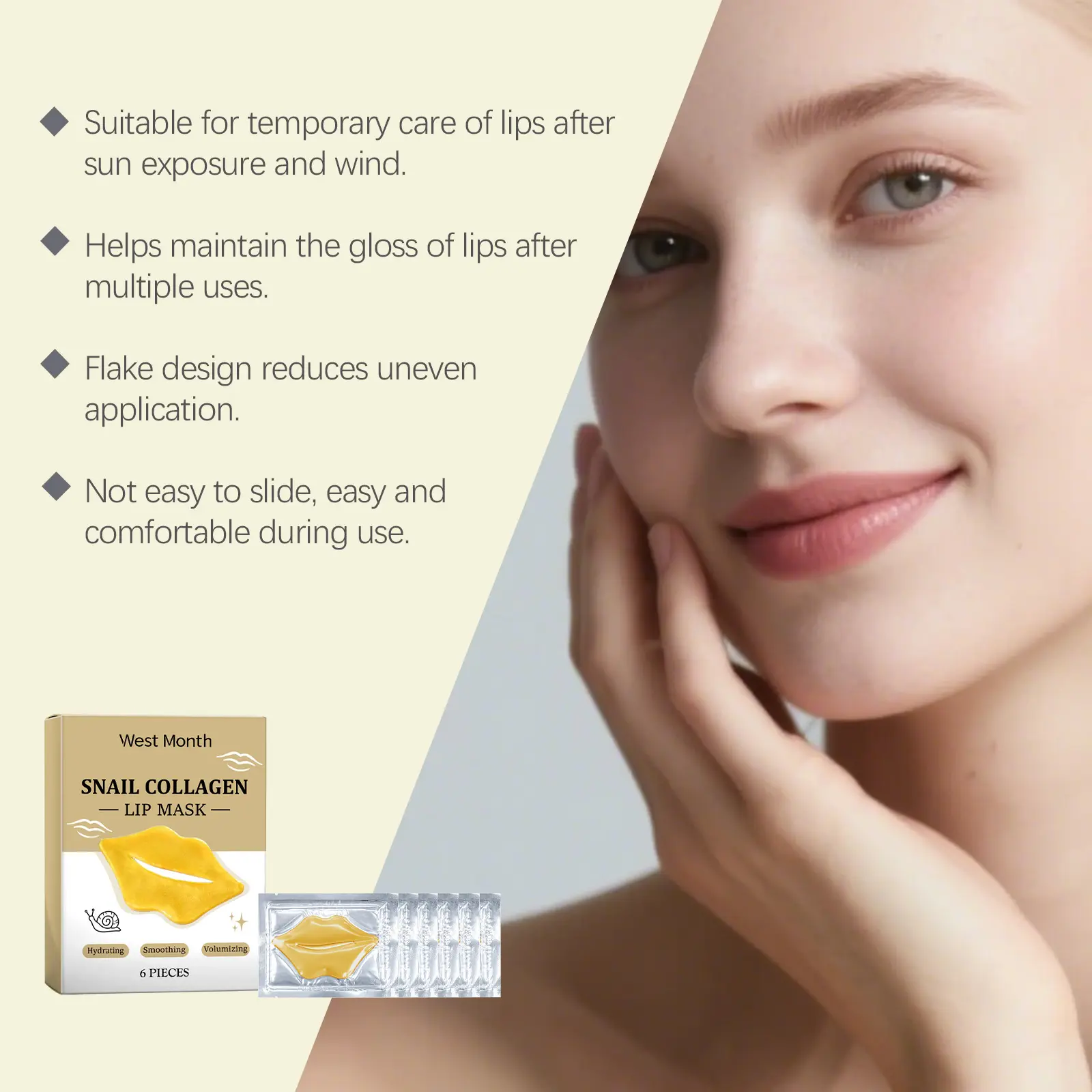 Moisturizing Plumping Lip Mask for Soft & Smooth Lips - West Month 7 moisturizing lip mask nourish soft daily West Month 814 11285