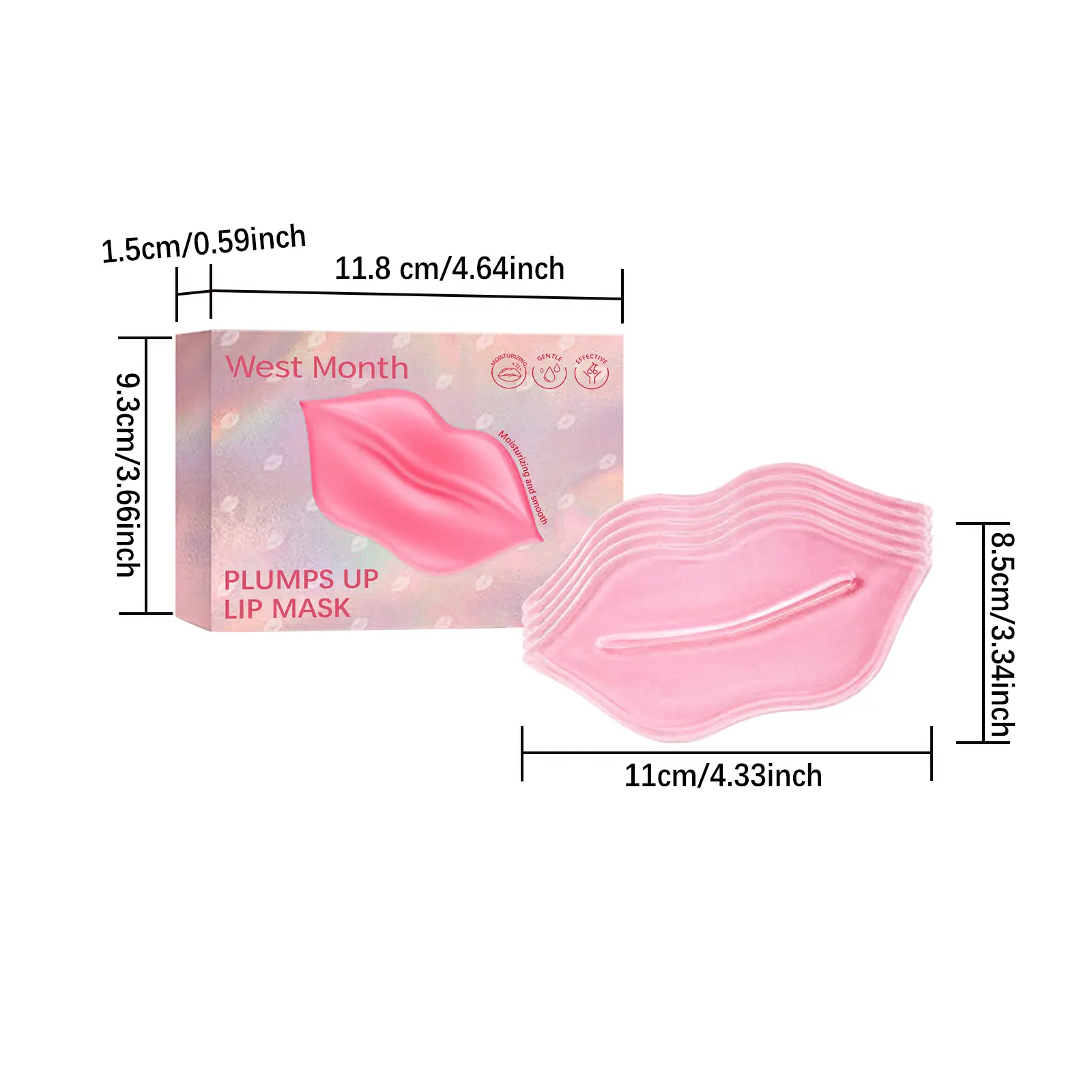 Moisturizing Lip Mask Gel for Deep Hydration - West&Month 1 moisturizing lip mask reduce lines protective West Month 542 8264