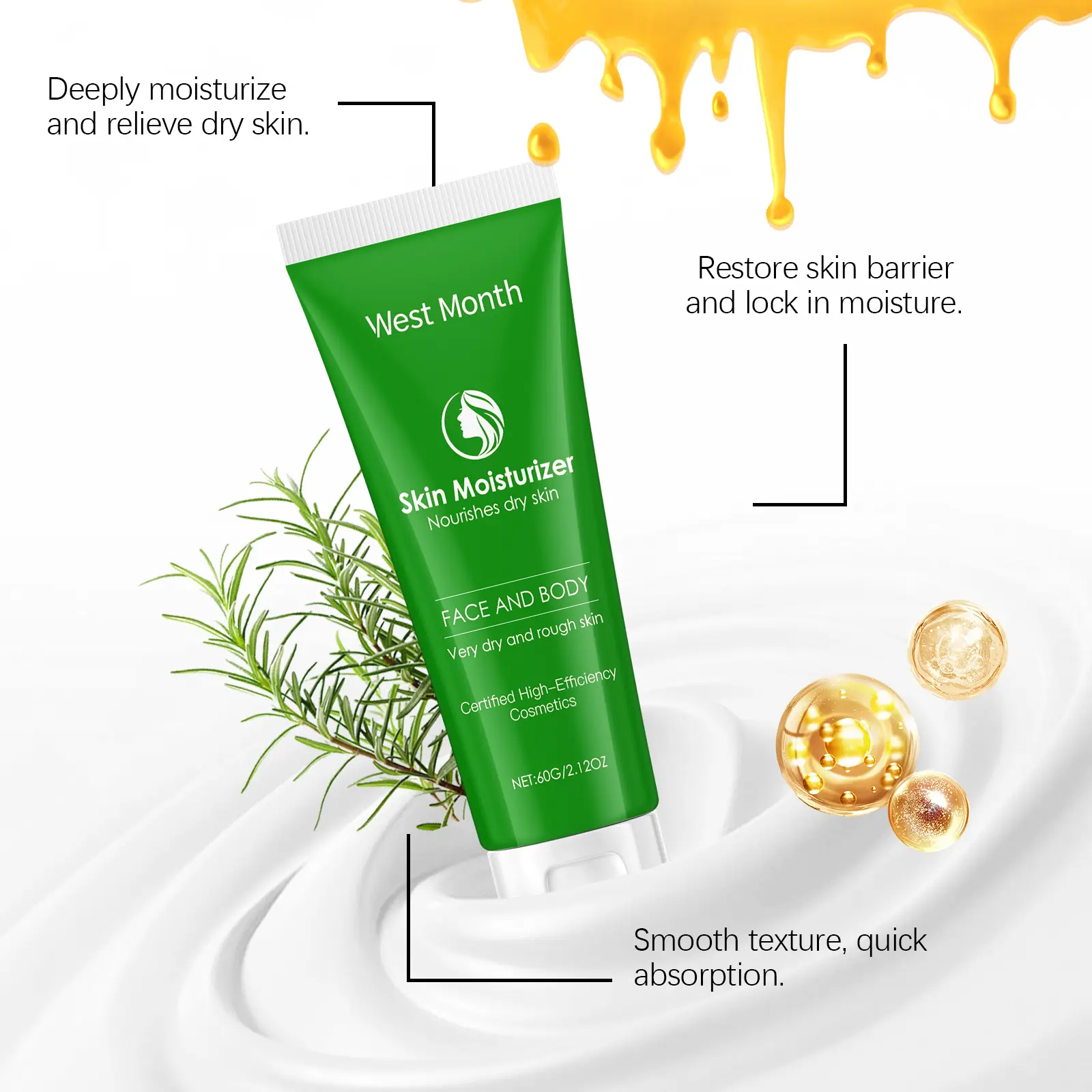 Gentle Moisturizing Face Cream for Dry Skin Repair by West&Month 6 moisturizing moisturizer gentle repair dry West Month 640 9280