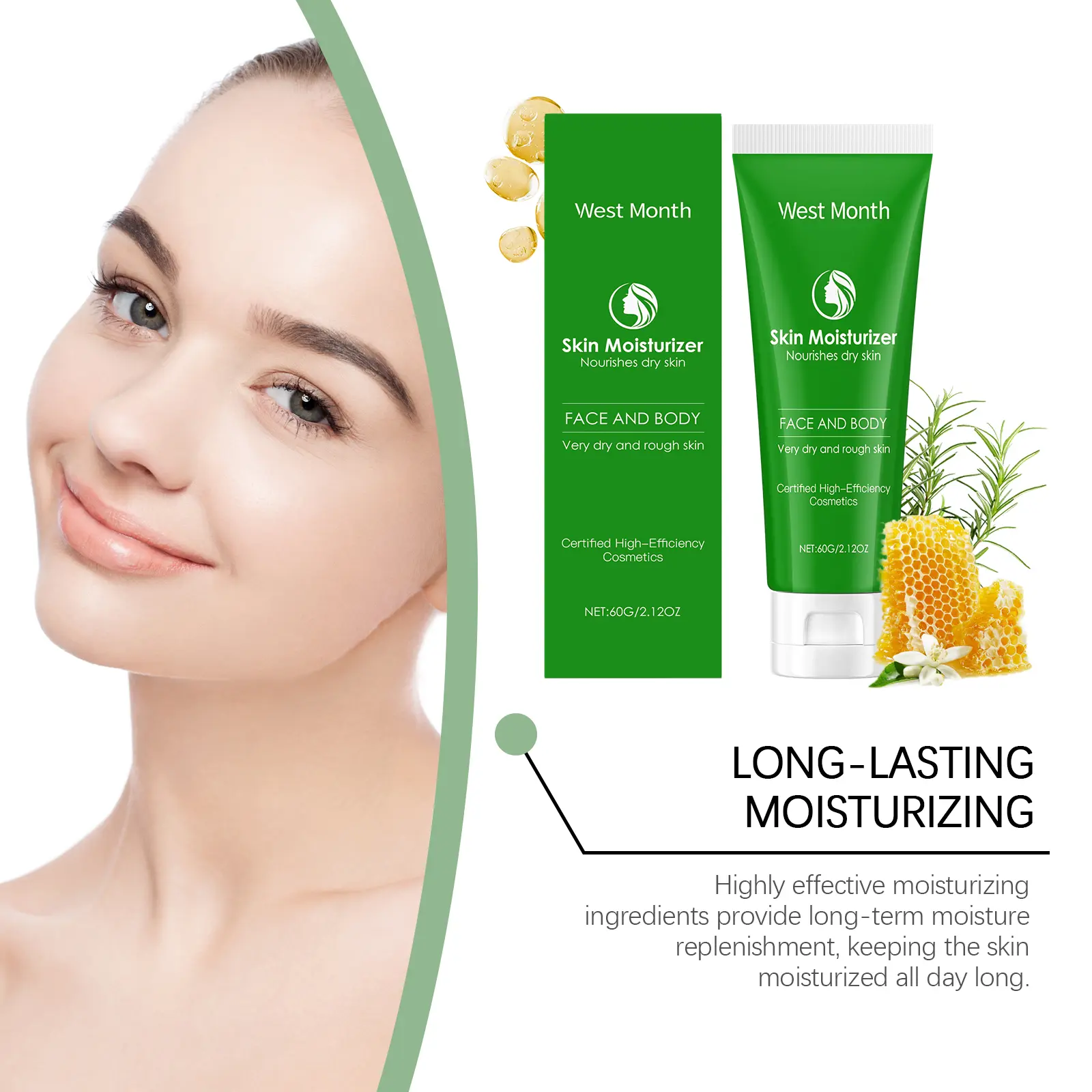 Gentle Moisturizing Face Cream for Dry Skin Repair by West&Month 7 moisturizing moisturizer gentle repair dry West Month 640 9281