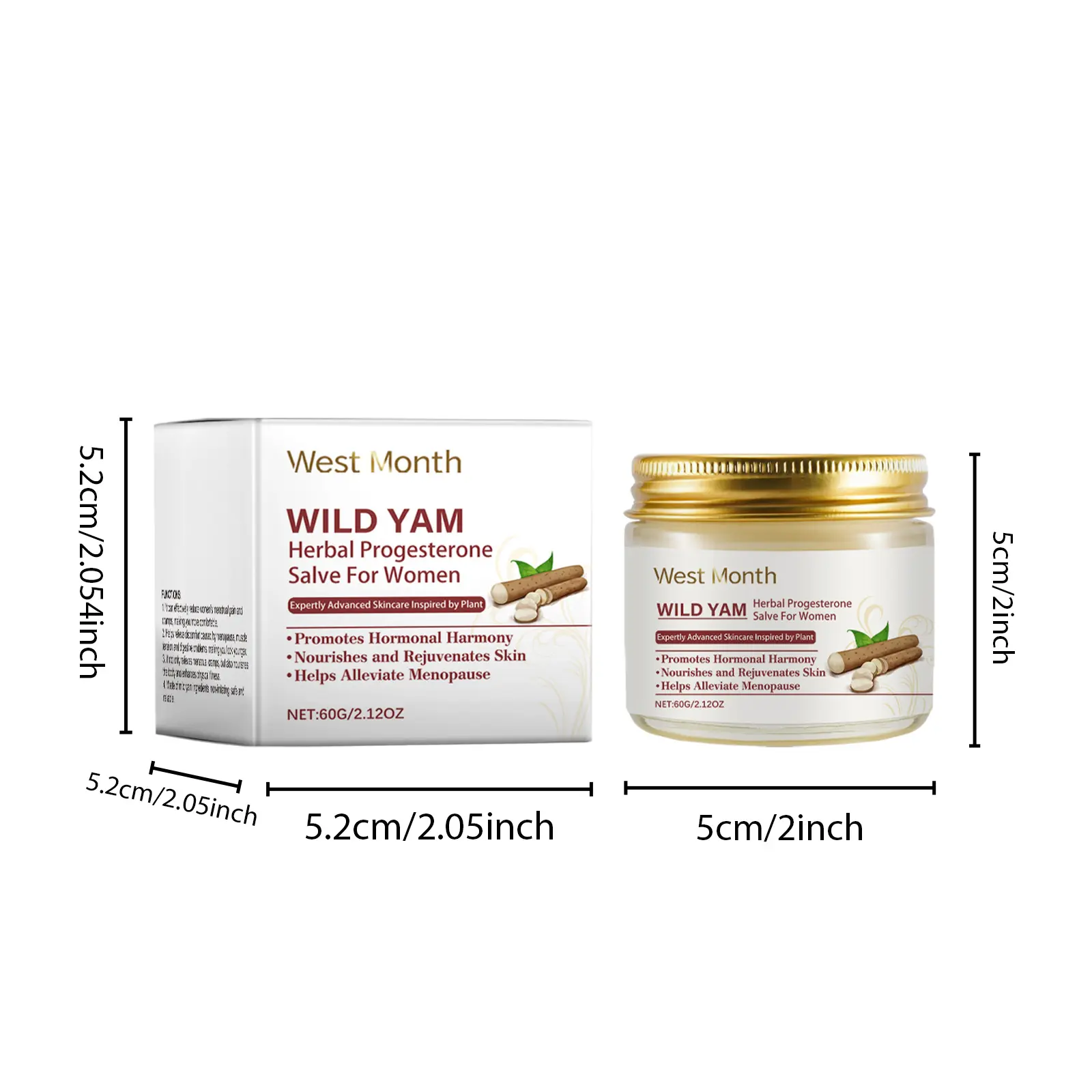 Women's Tummy Comfort & Moisturizing Ointment with Wild Yam - West&Month 1 mountain ointment relieve tummy moisturize massage West Month 576 8617