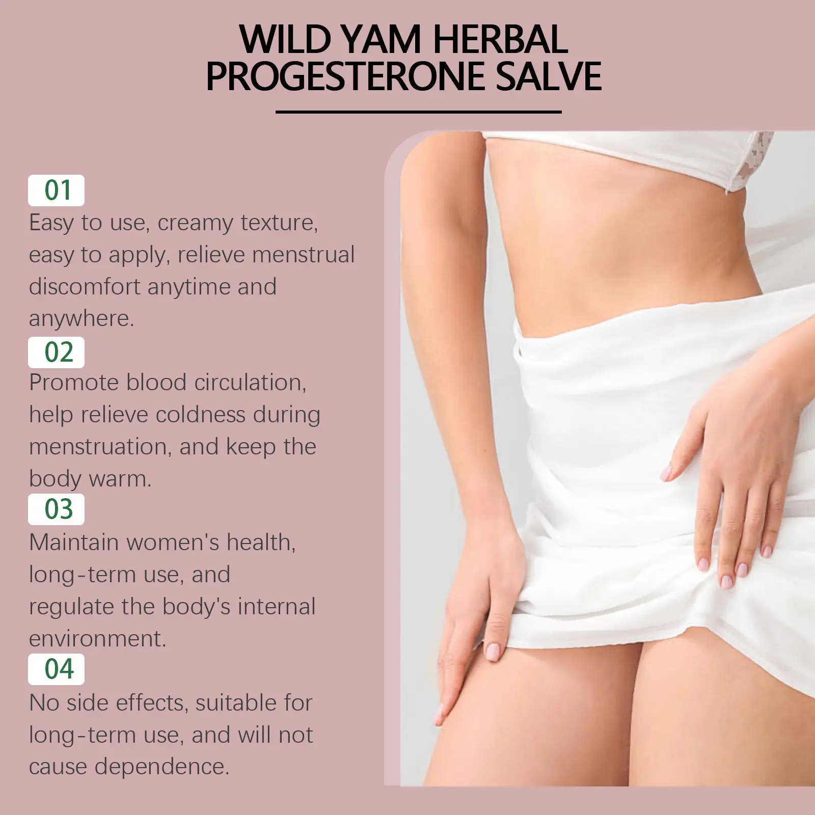 Women's Tummy Comfort & Moisturizing Ointment with Wild Yam - West&Month 5 mountain ointment relieve tummy moisturize massage West Month 576 8618