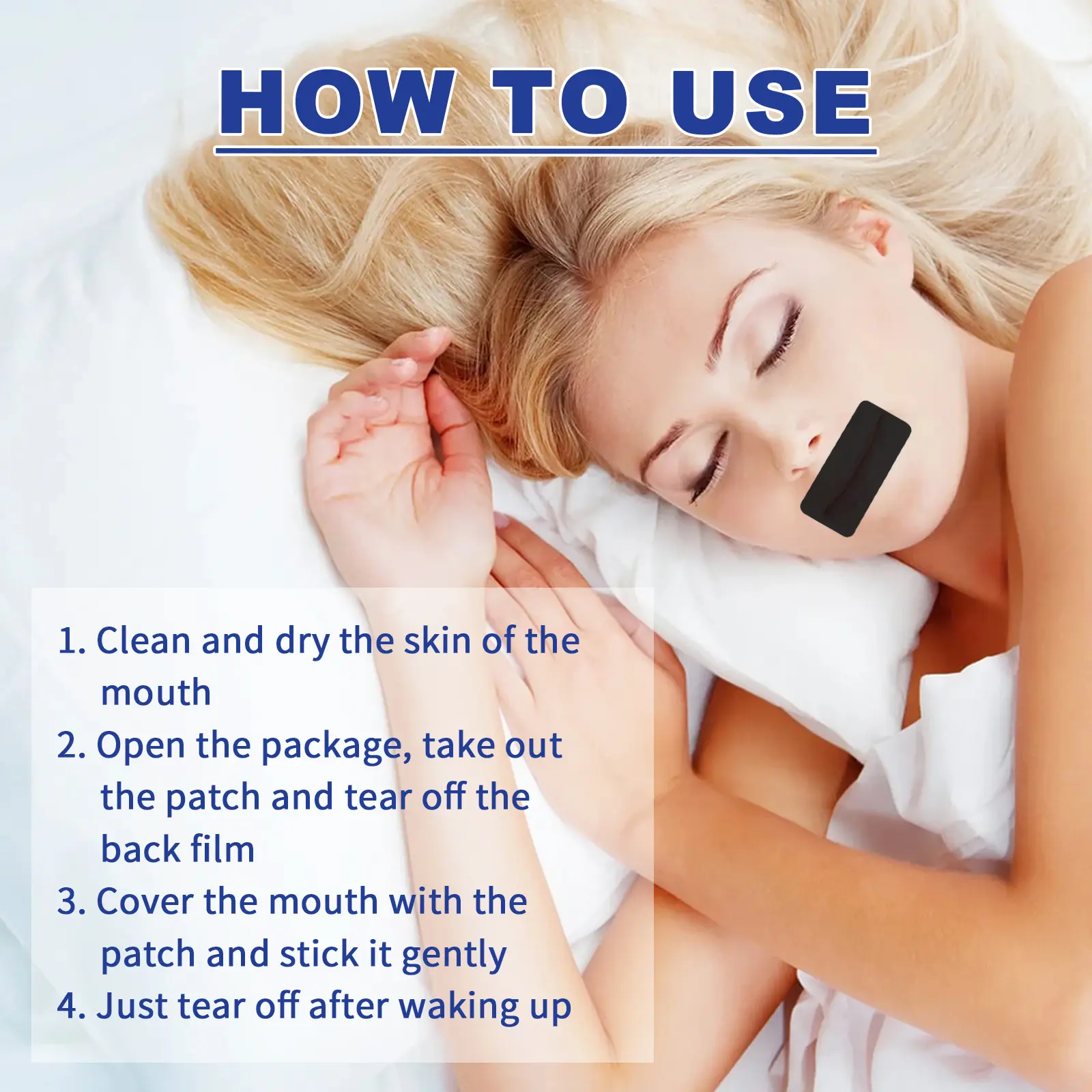 Mouth Tape for Snoring Prevention and Better Sleep - West&Month 3 mouth tape prevent snoring sleep patch West Month 022 1382