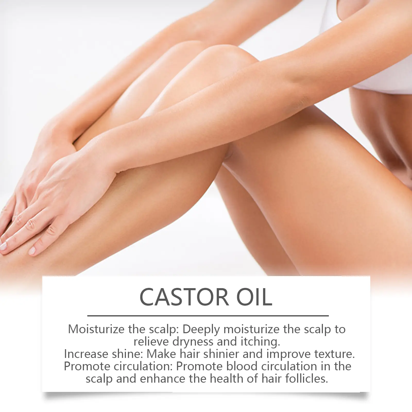 All-In-One Castor Oil for Skin, Eyelashes & Eyebrows - West&Month 7 multi effect castor oil moisturize eyelash eyebrow West Month 290 4772