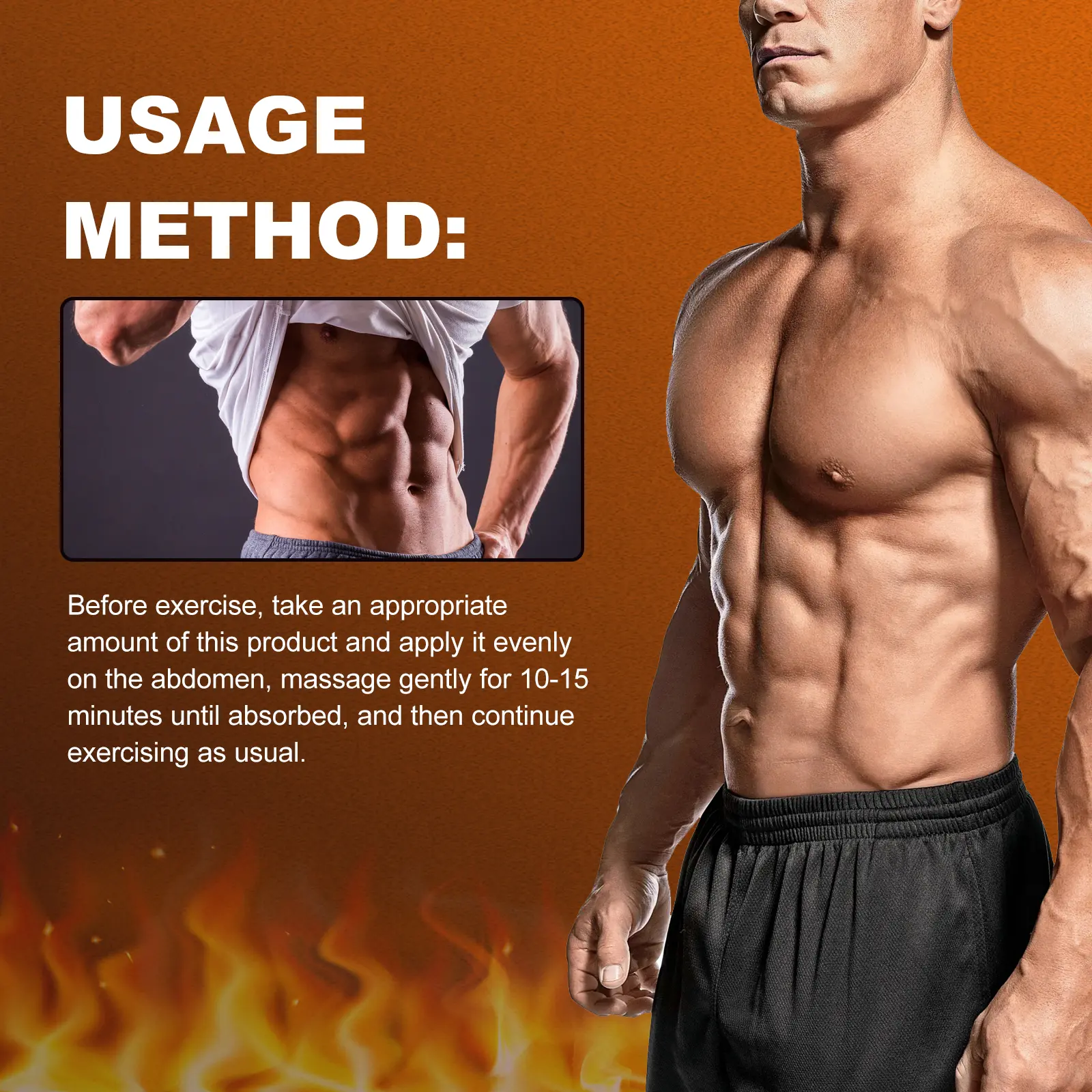 Men's Muscle Care Cream for Abs & Tummy Tightening - West 4 muscle care cream men abs tightening massage West Month 050 1732