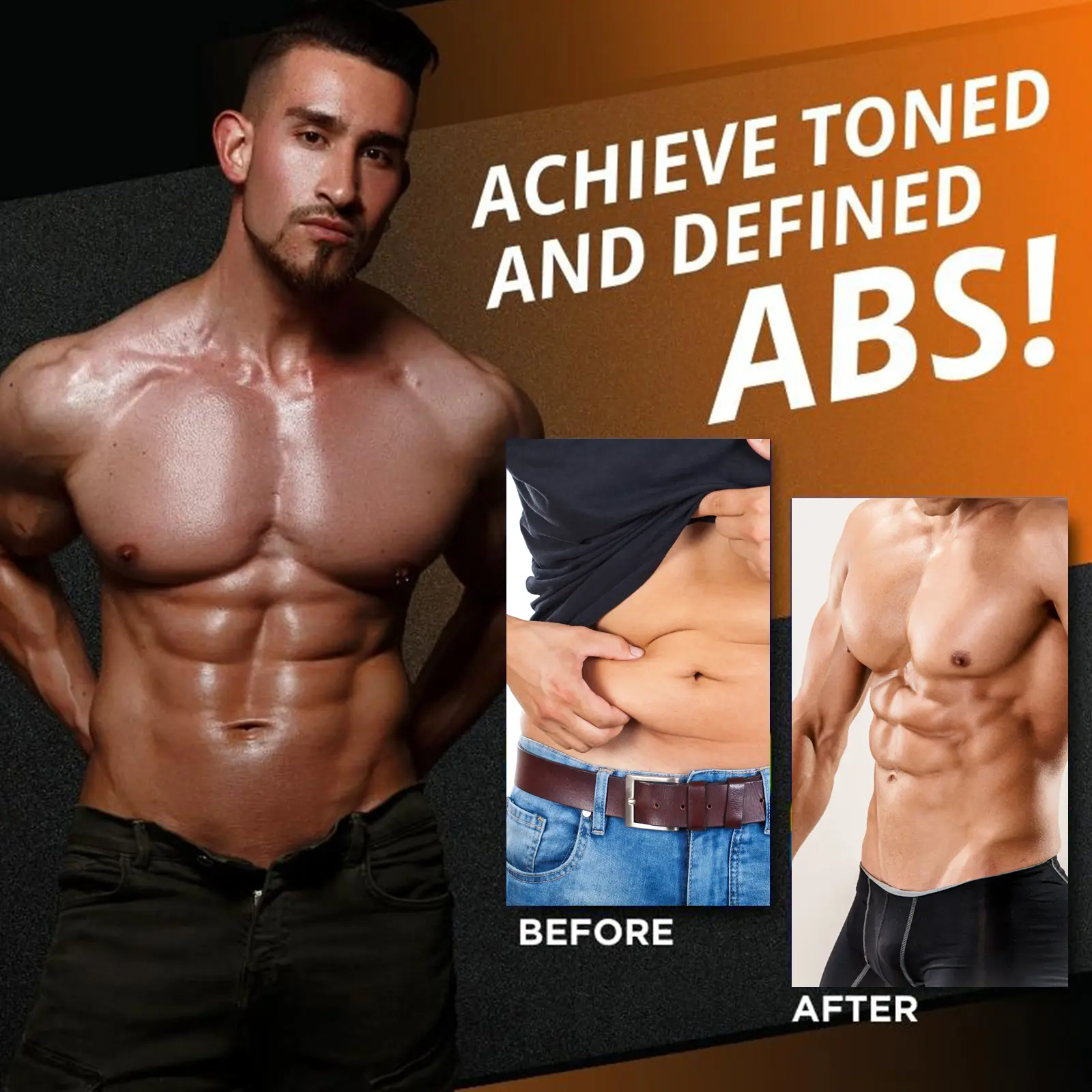 Men's Muscle Care Cream for Abs & Tummy Tightening - West 8 muscle care cream men abs tightening massage West Month 050 1736