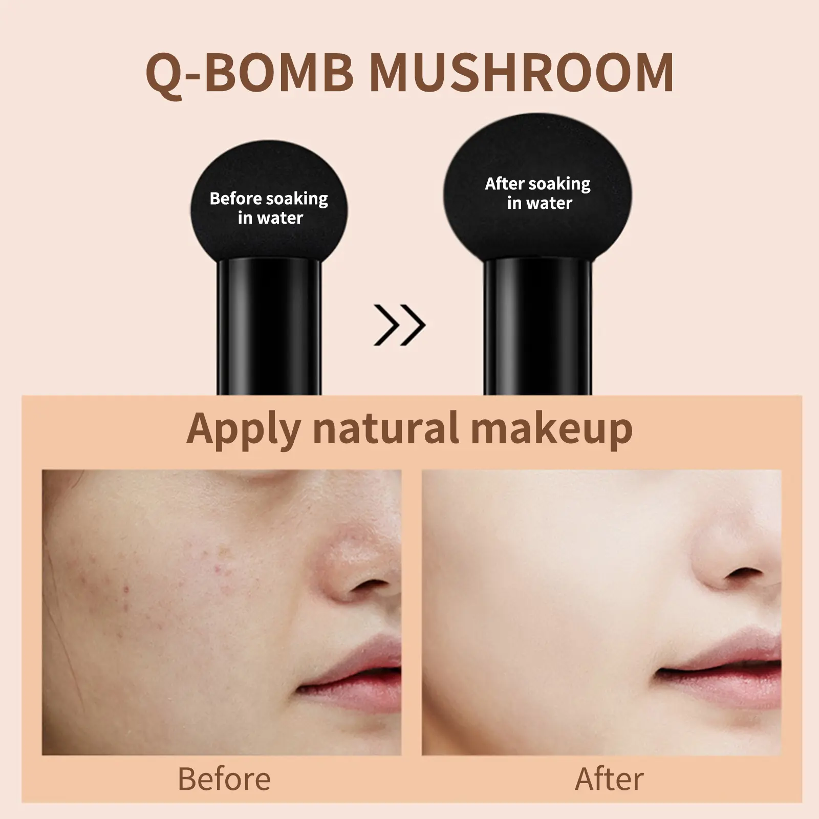 Mushroom Air Cushion CC Cream Moisturizing Foundation - West&Month 6 mushroom head cushion moisturize conceal long lasting West Month 509 7785