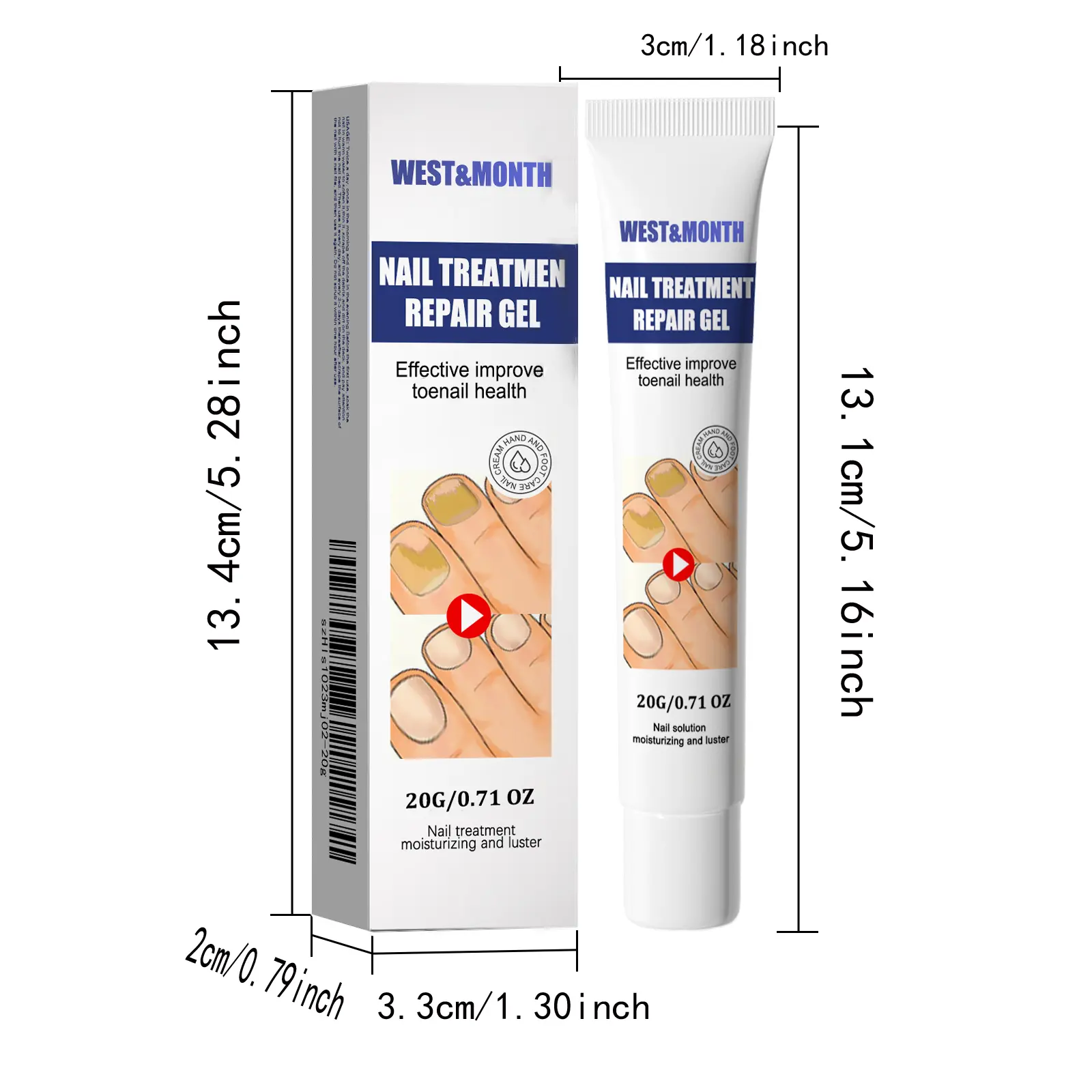 Nail Care Cream for Gentle Shine and Moisture - West Month - West 1 nail care cream clean soft shine nails West Month 419 6508