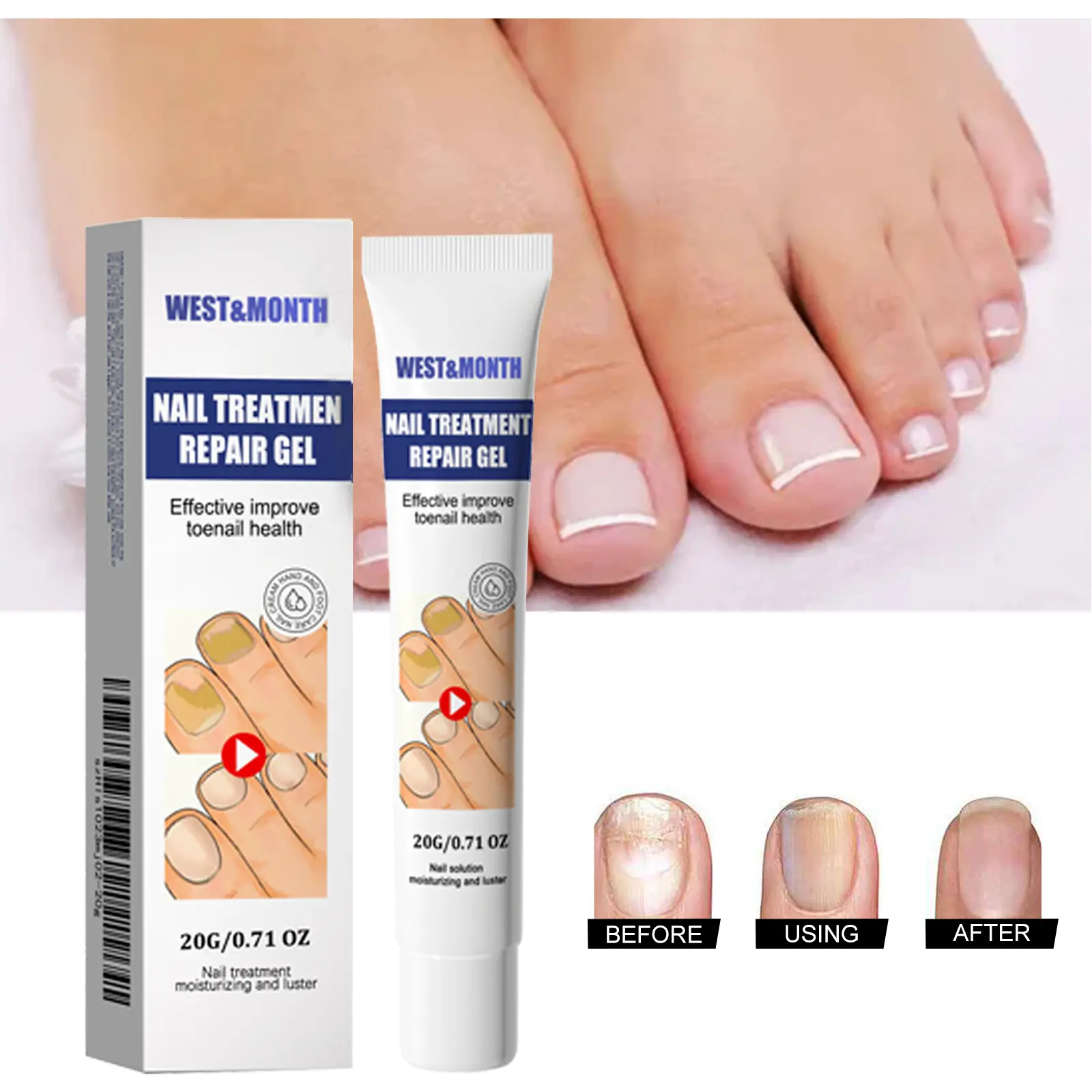 Nail Care Cream for Gentle Shine and Moisture - West Month - West 2 nail care cream clean soft shine nails West Month 419 6509