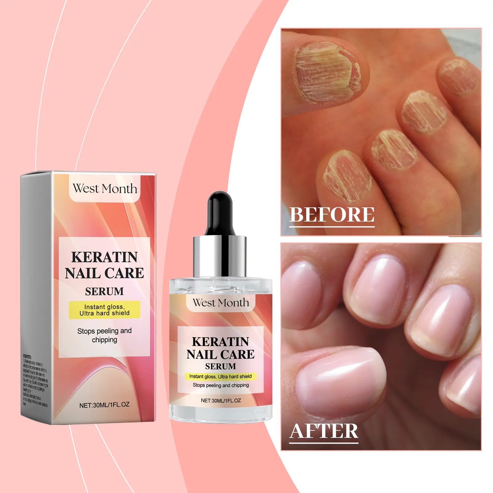 Nail Care Essence Moisturizing & Strengthening Treatment - West&Month 2 nail care essence moisturize cure fingernails West Month 477 7316