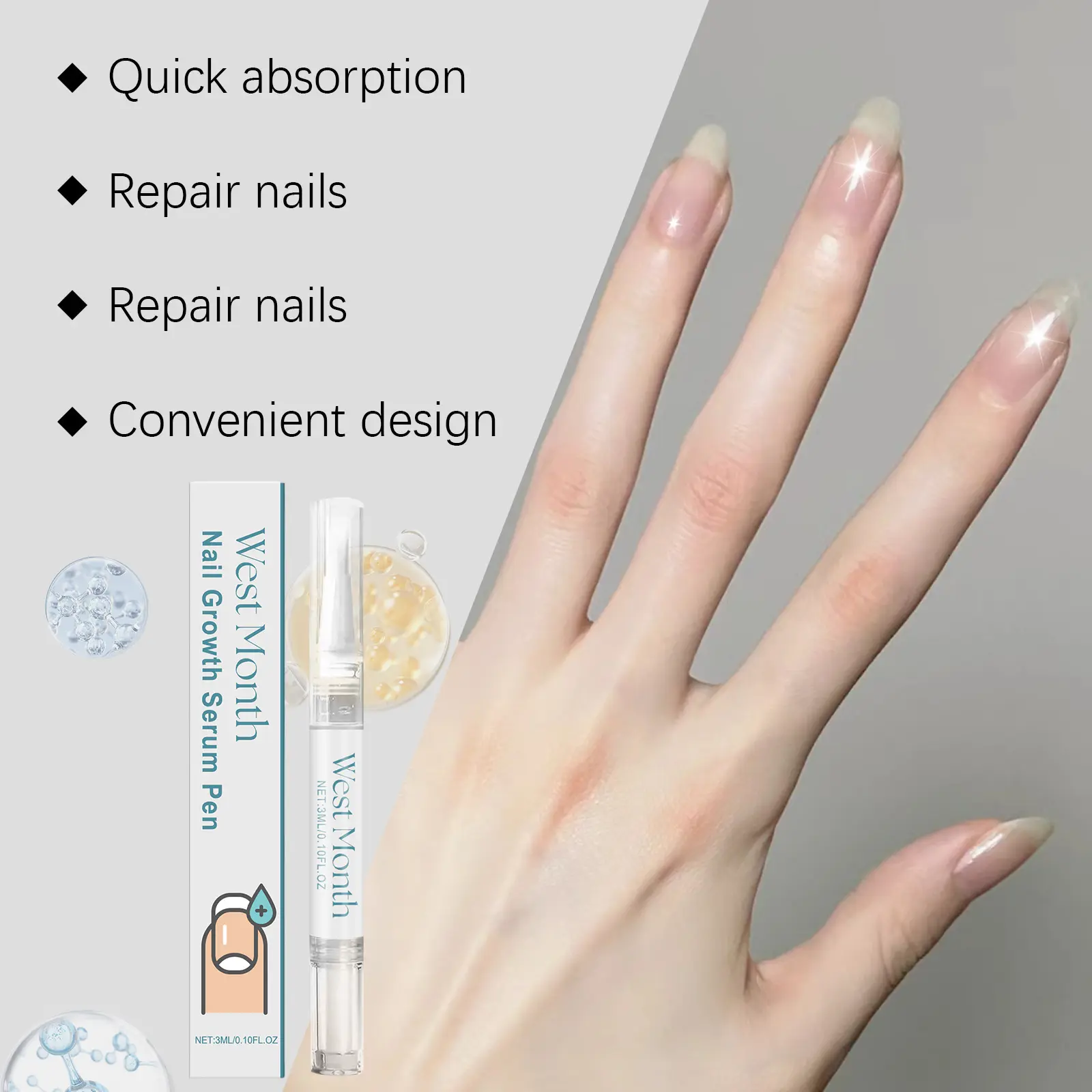 Nail Care Essence Pen Moisturizing & Nourishing Treatment West&Month 8 nail care pen soft moisturize nourish nail West Month 469 7205