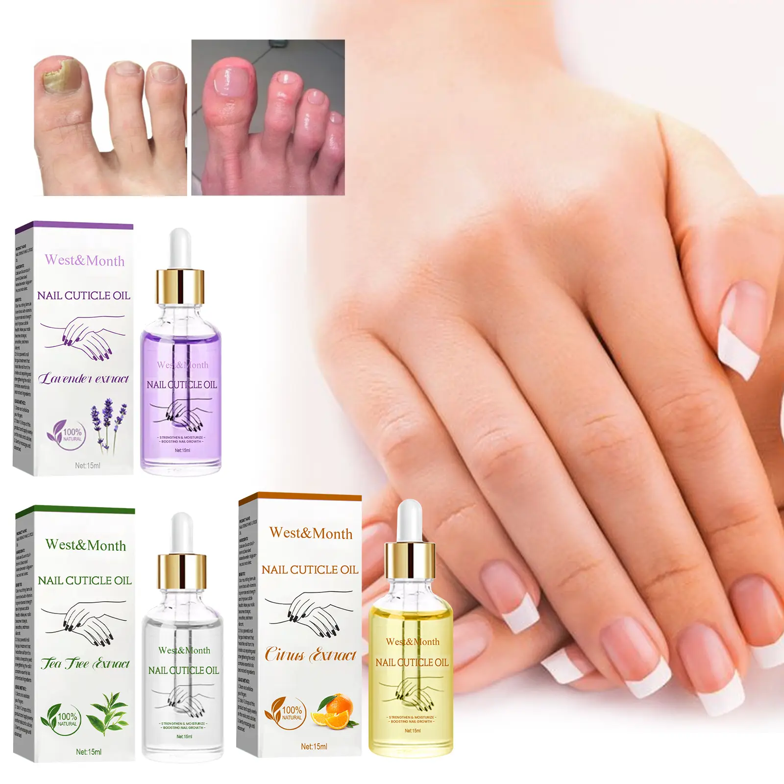 West&Month Nail Cuticle Oil for Moisturizing and Nourishing 1 nail cuticle oil repair soft thicken brighten West Month 356 5630