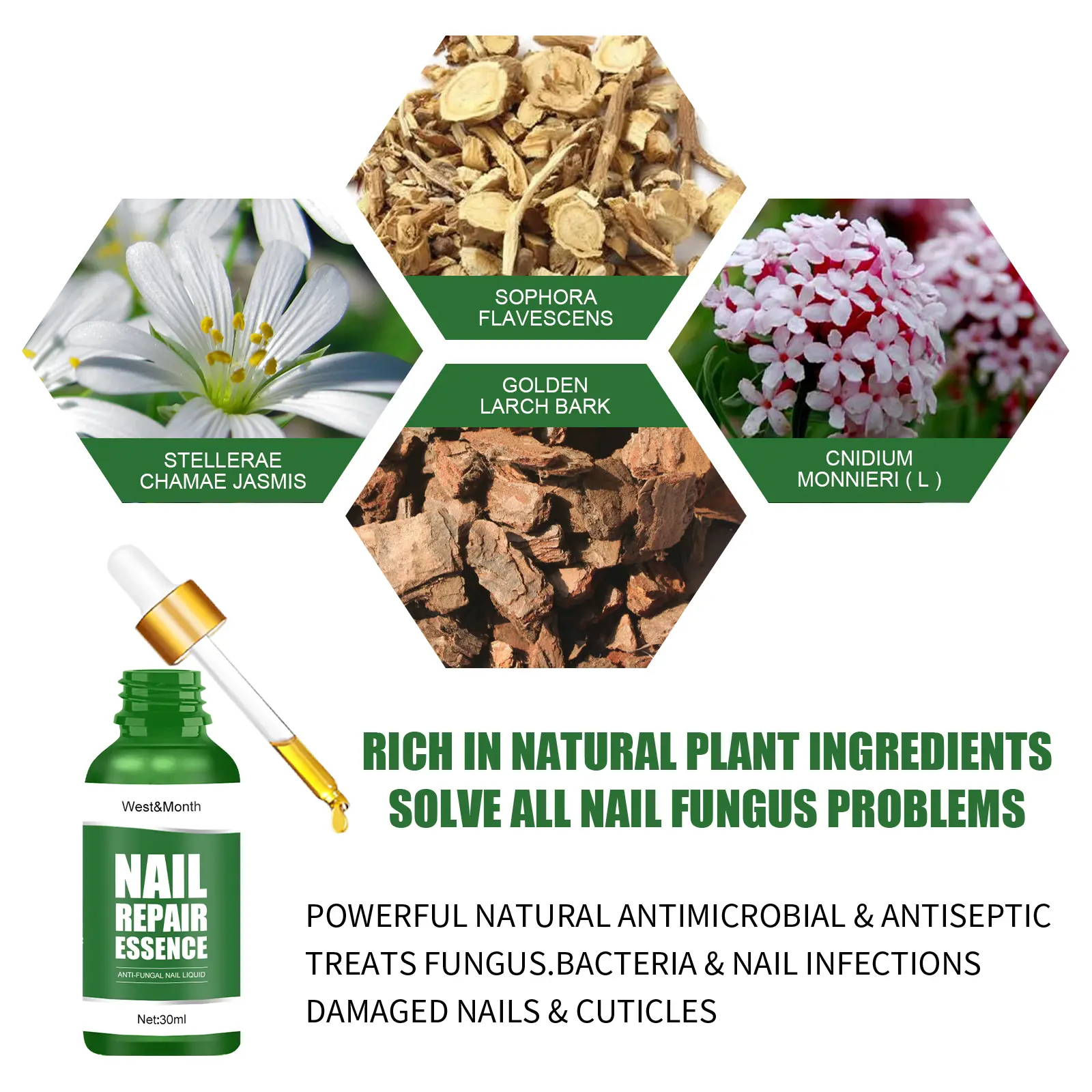 Nail Fungus Treatment Essence for Repair and Recovery - West&Month 2 nail repair essence repair rotten nails West Month 286 4712