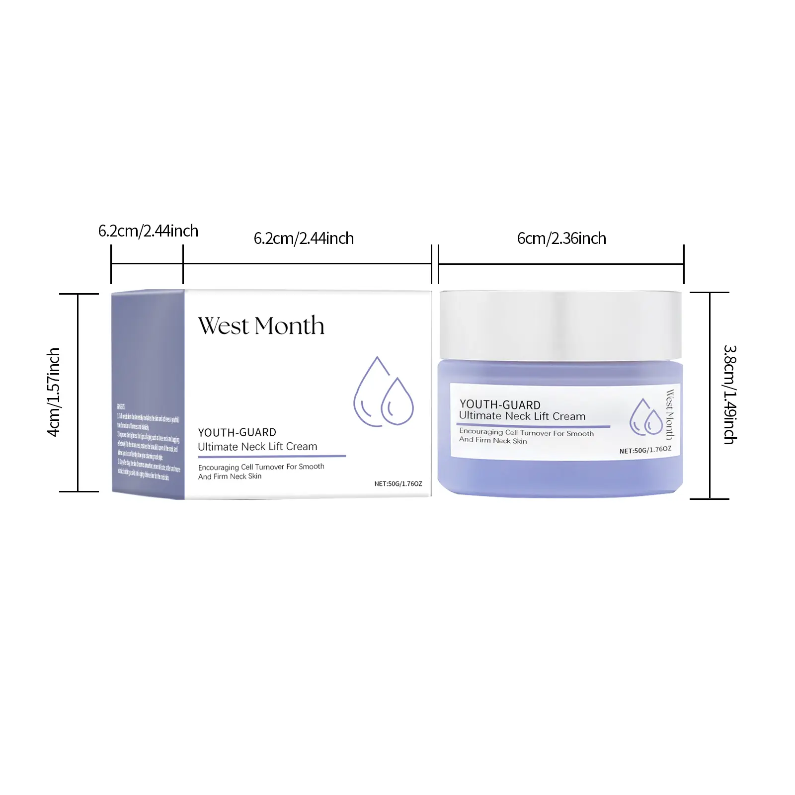 Neck Firming Cream for Hydrating & Nourishing Care - West&Month 1 neck firming cream refresh moisturize nourish West Month 454 6987