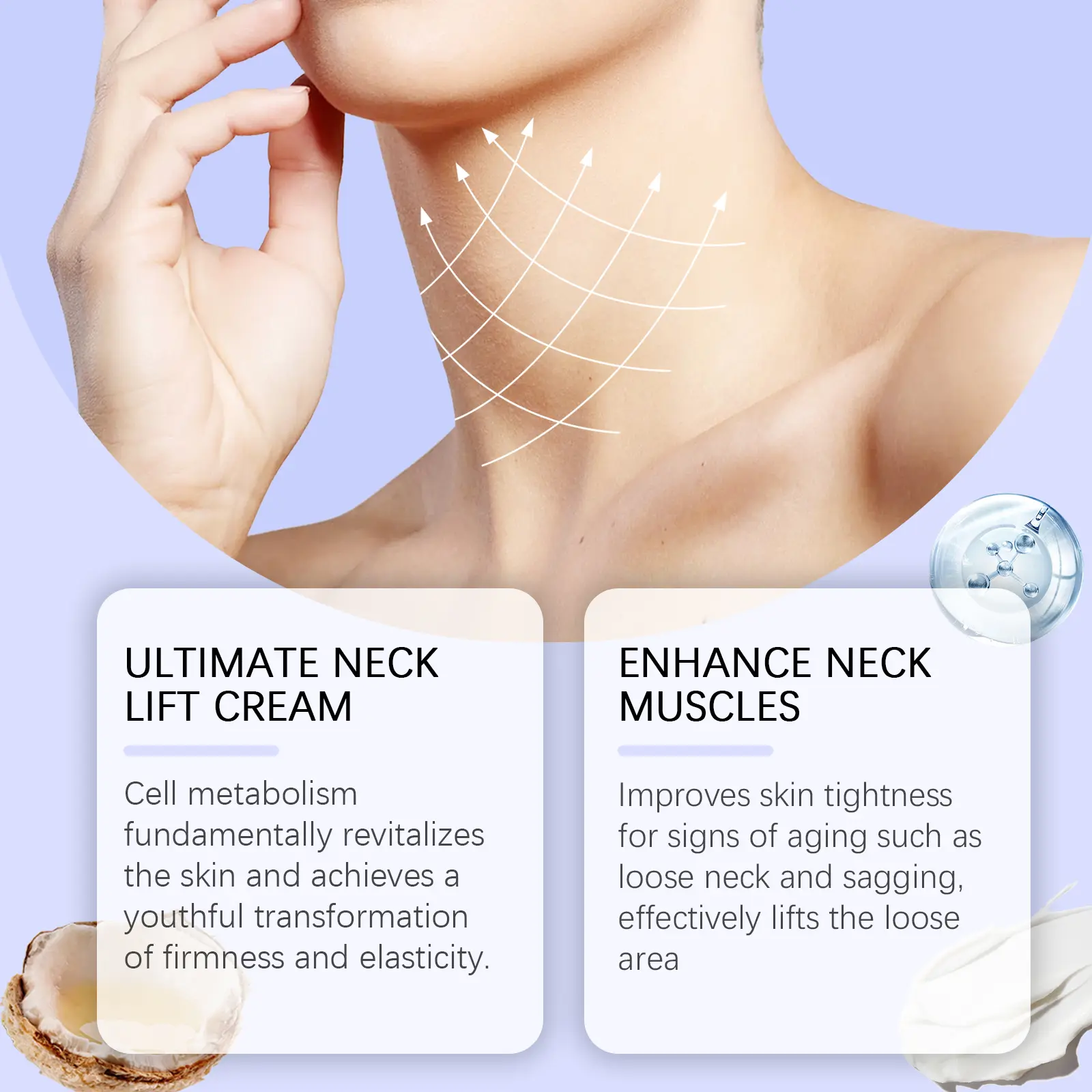 Neck Firming Cream for Hydrating & Nourishing Care - West&Month 7 neck firming cream refresh moisturize nourish West Month 454 6993